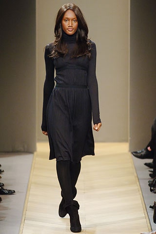 black fitted midi dress