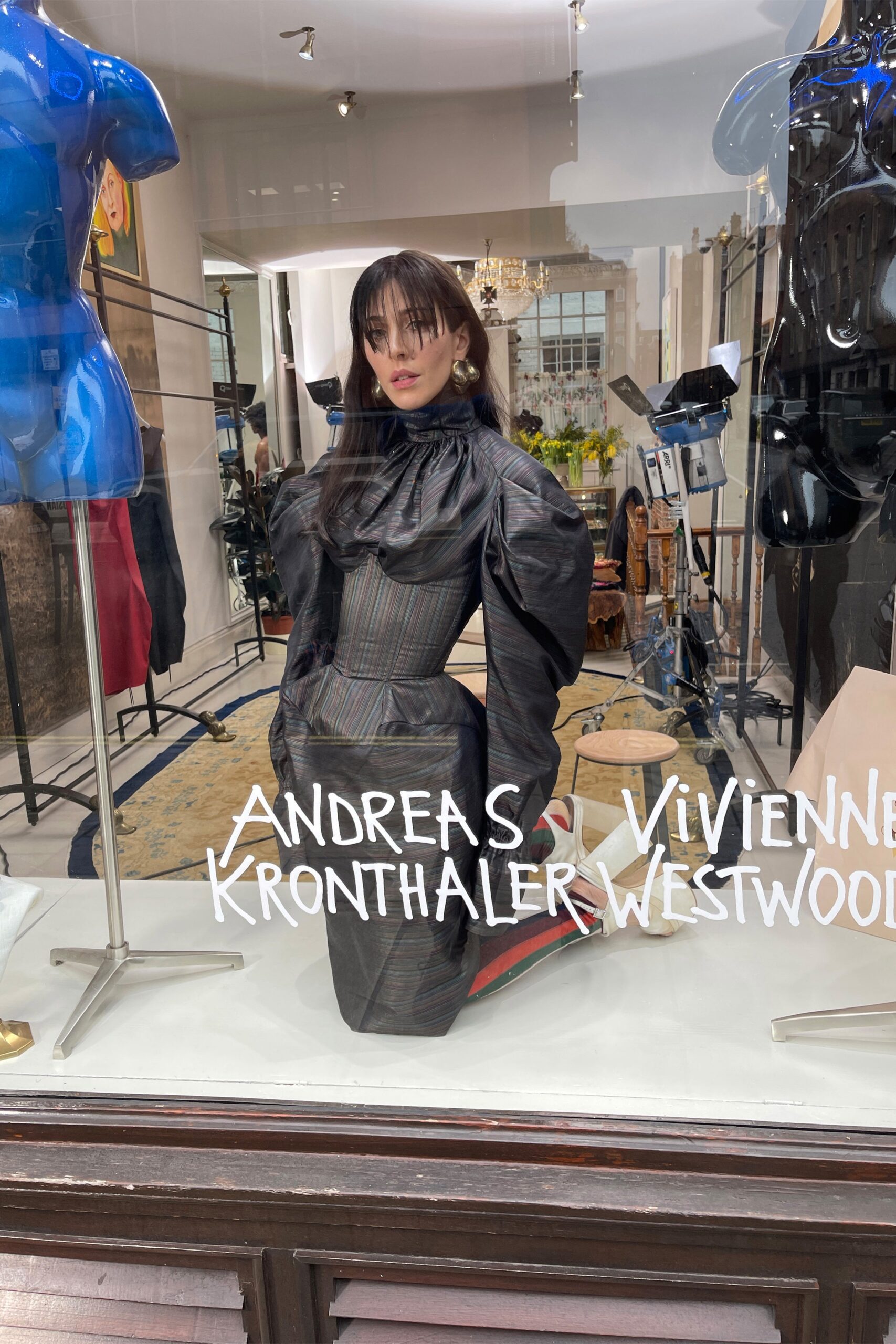 black leather fitted dress