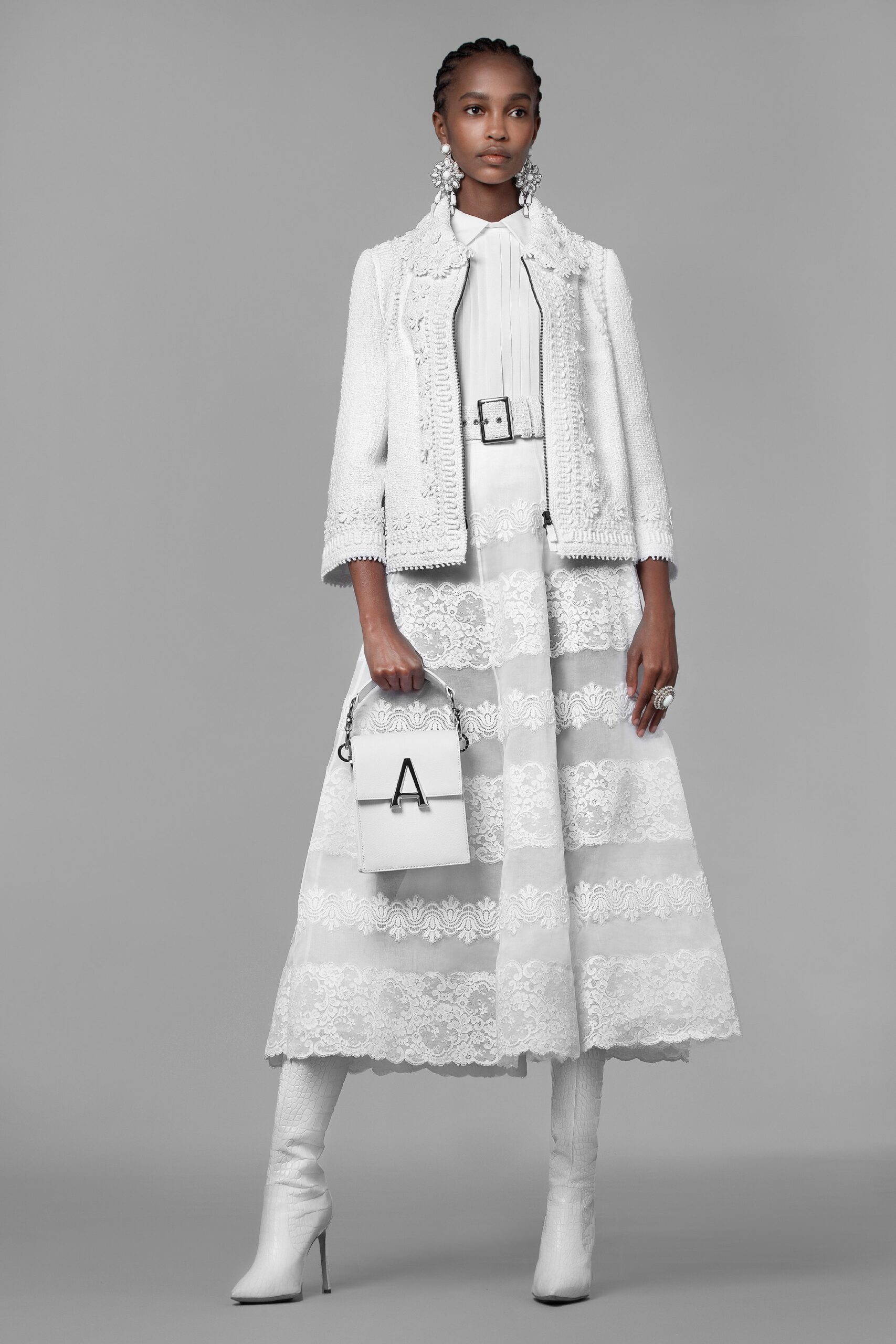 white leather structured bag
