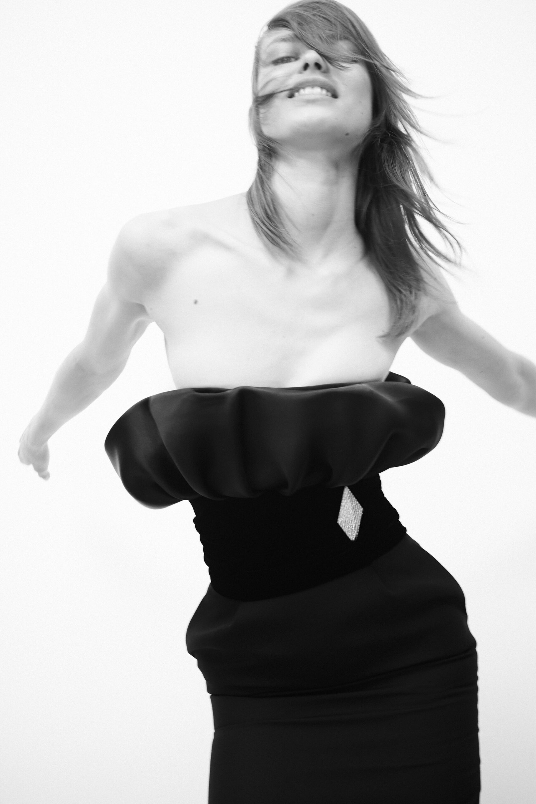 black silk sleeveless dress