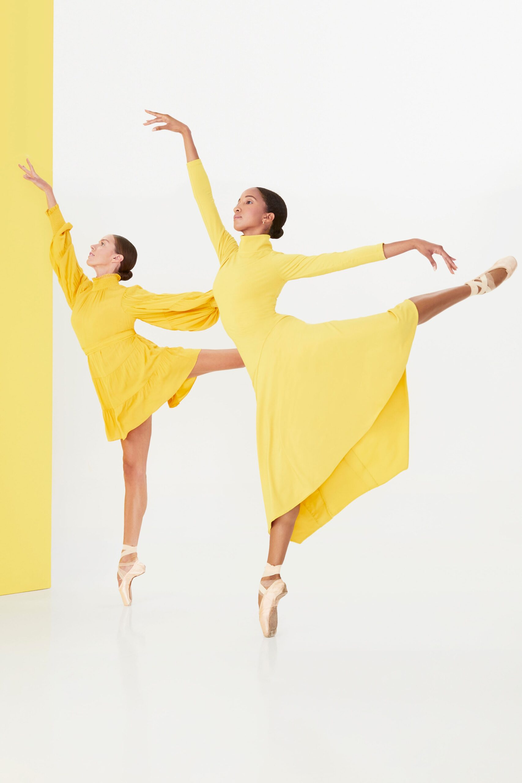 yellow fitted dresses