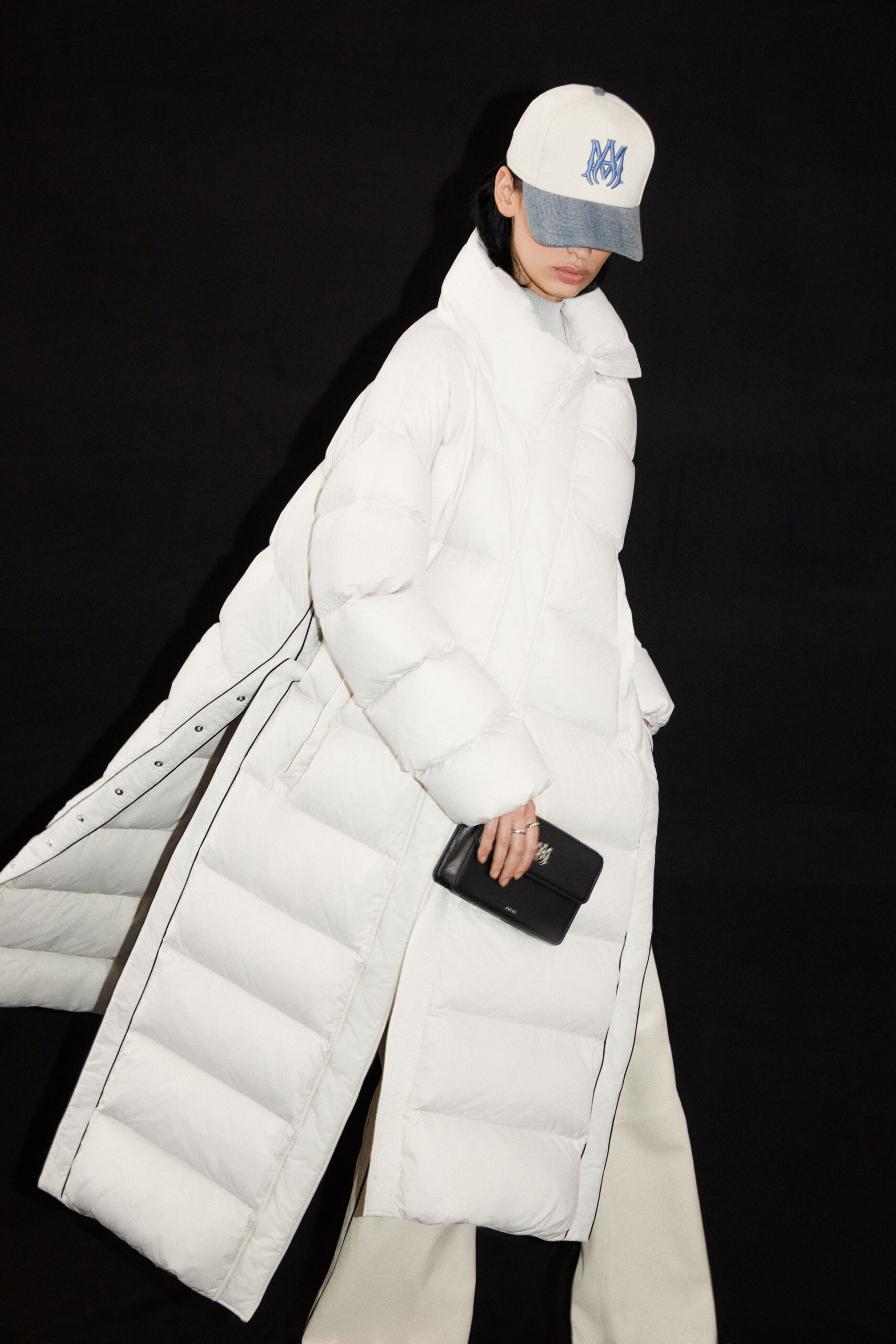 oversized white padded coat