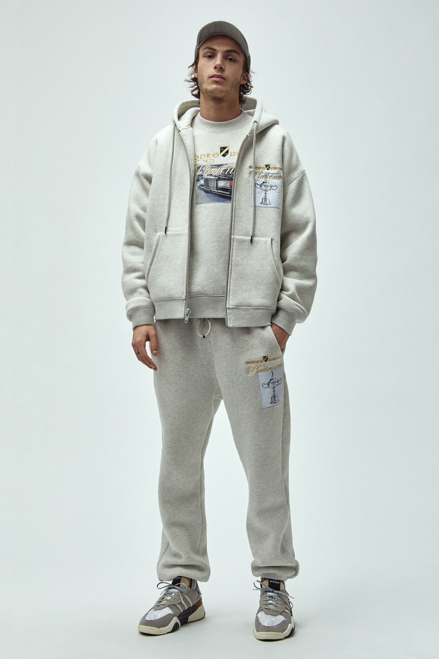 gray relaxed hoodie and pants
