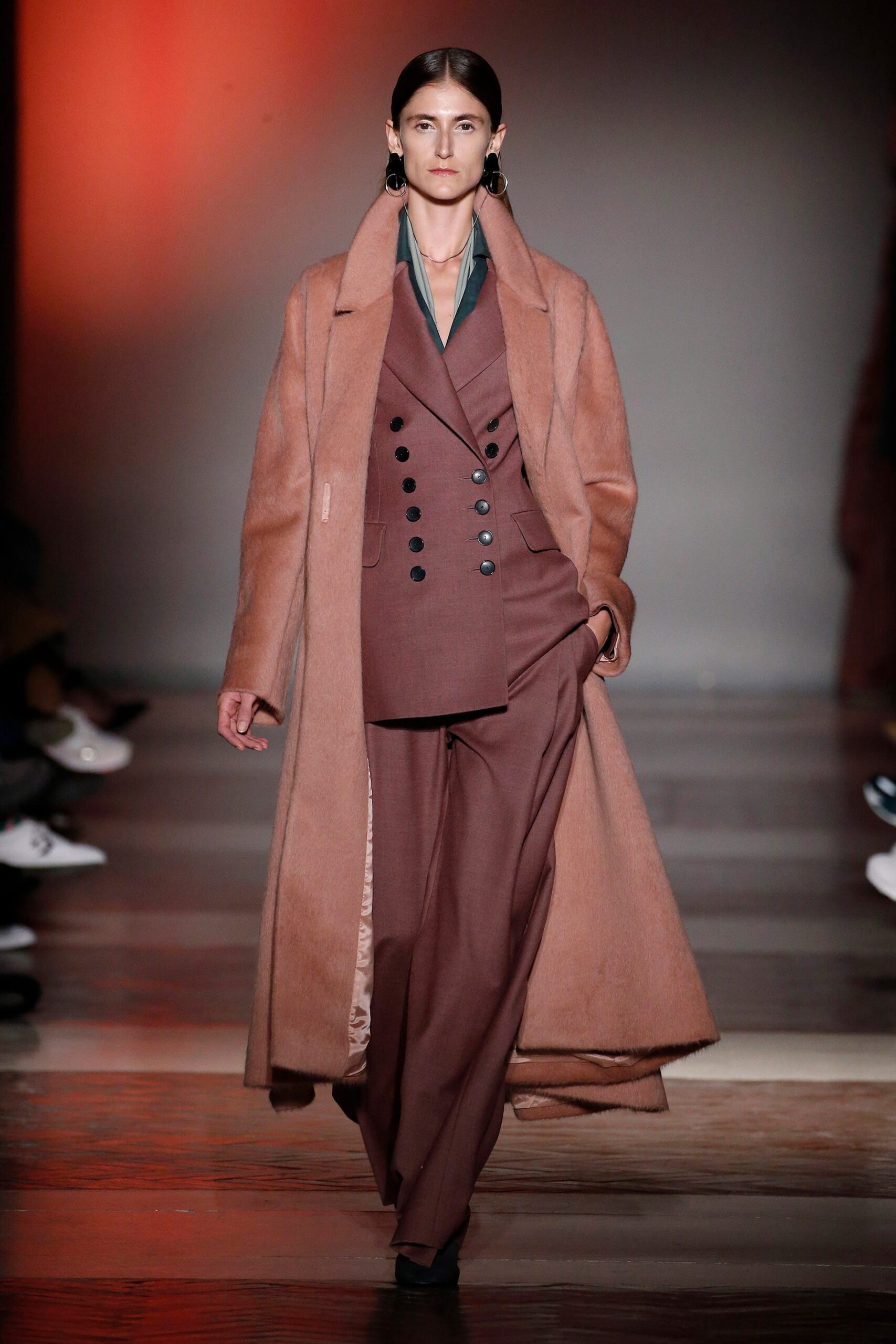 brown wool tailored suit