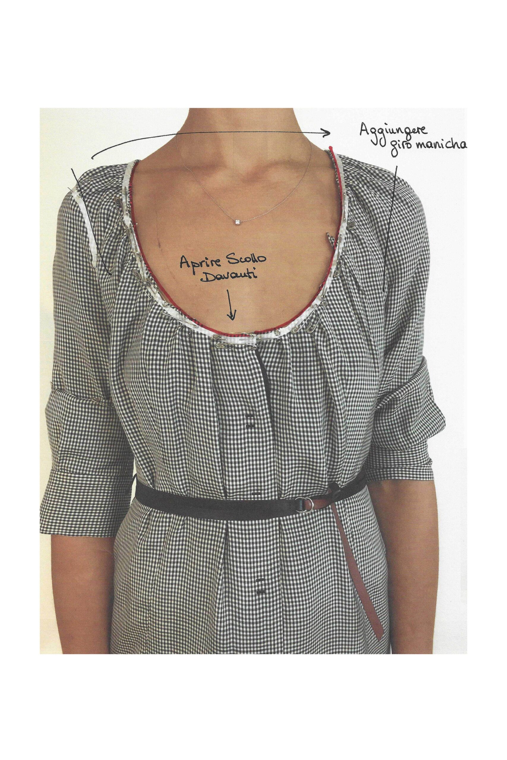 black and white checked midi dress