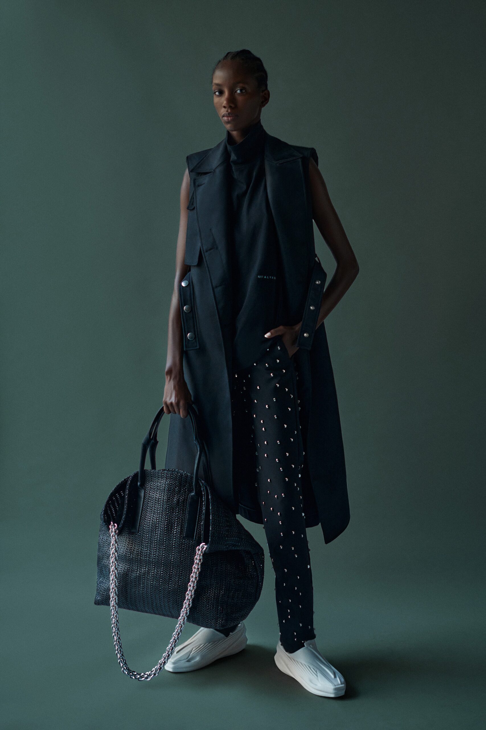 black coat with fitted top