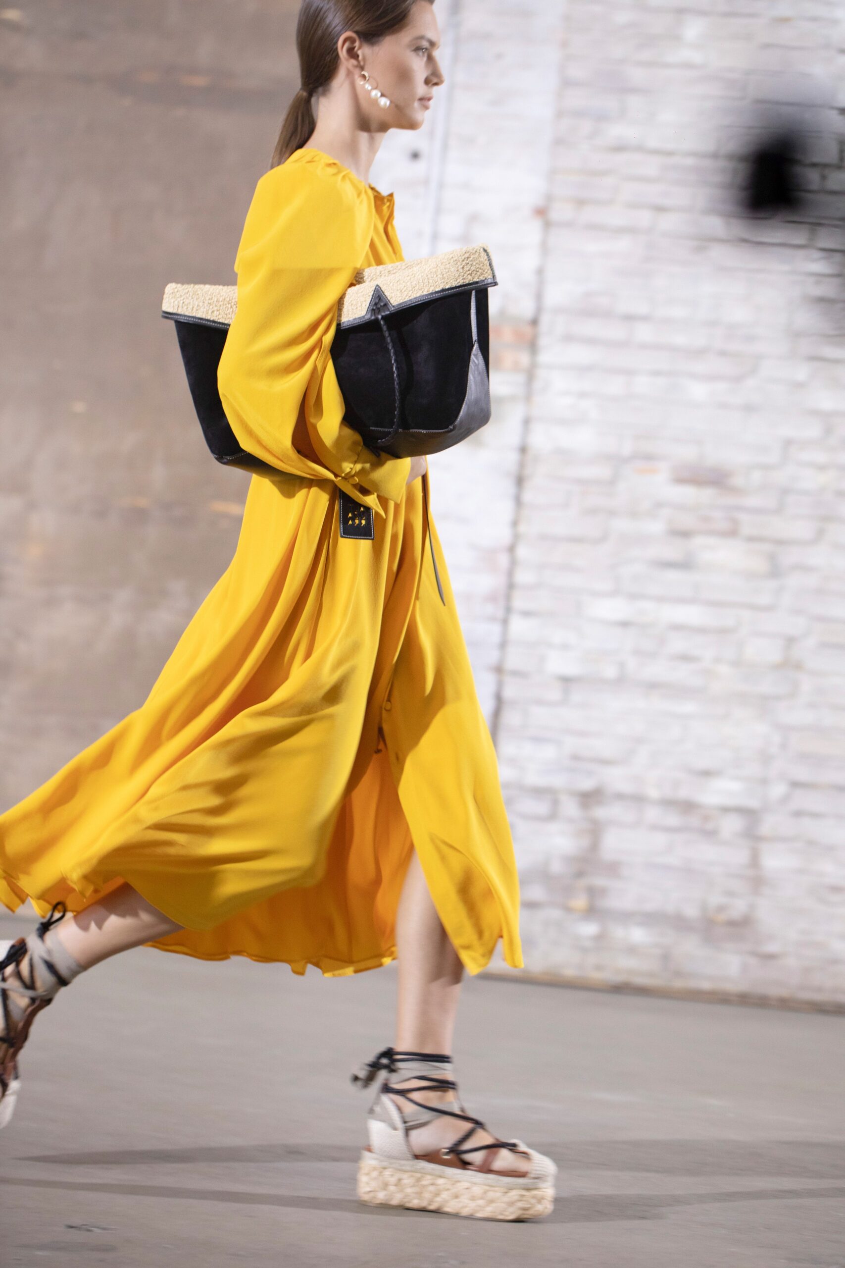 yellow relaxed midi dress