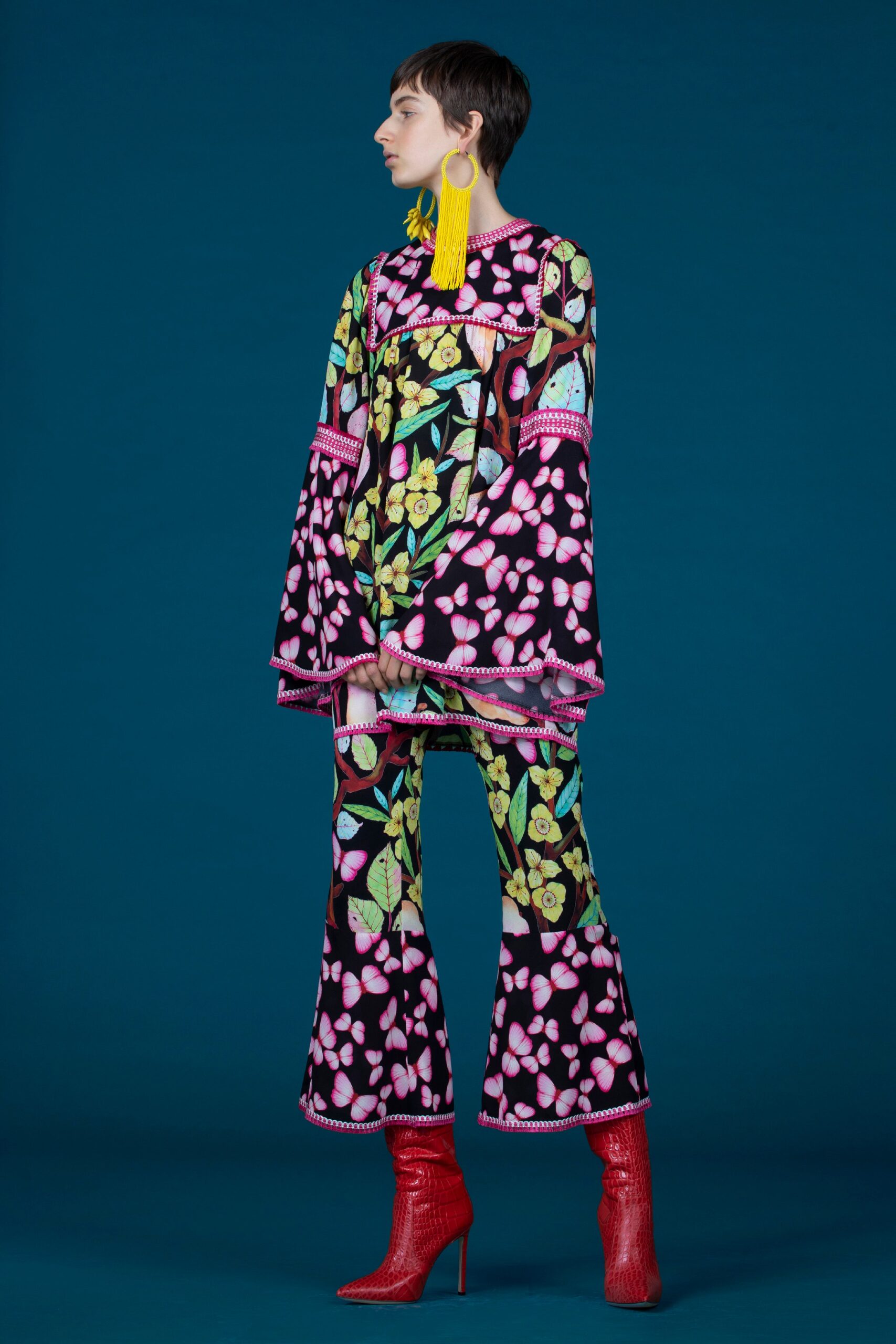 floral printed top and pants