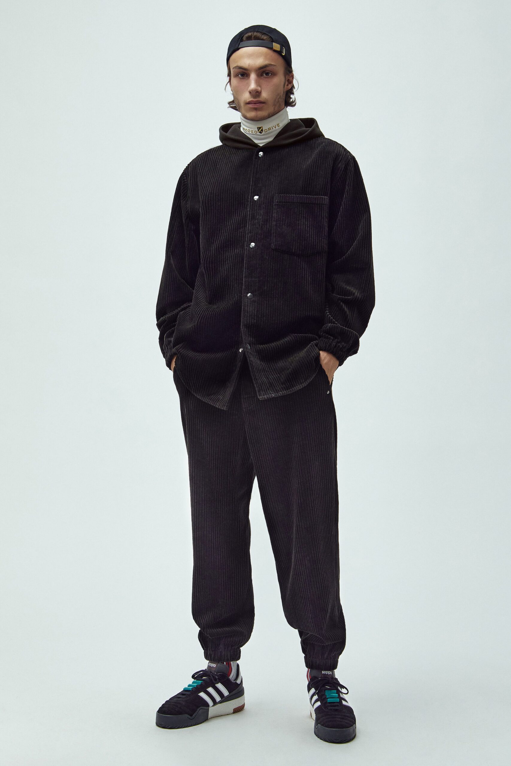 black relaxed shirt and pants