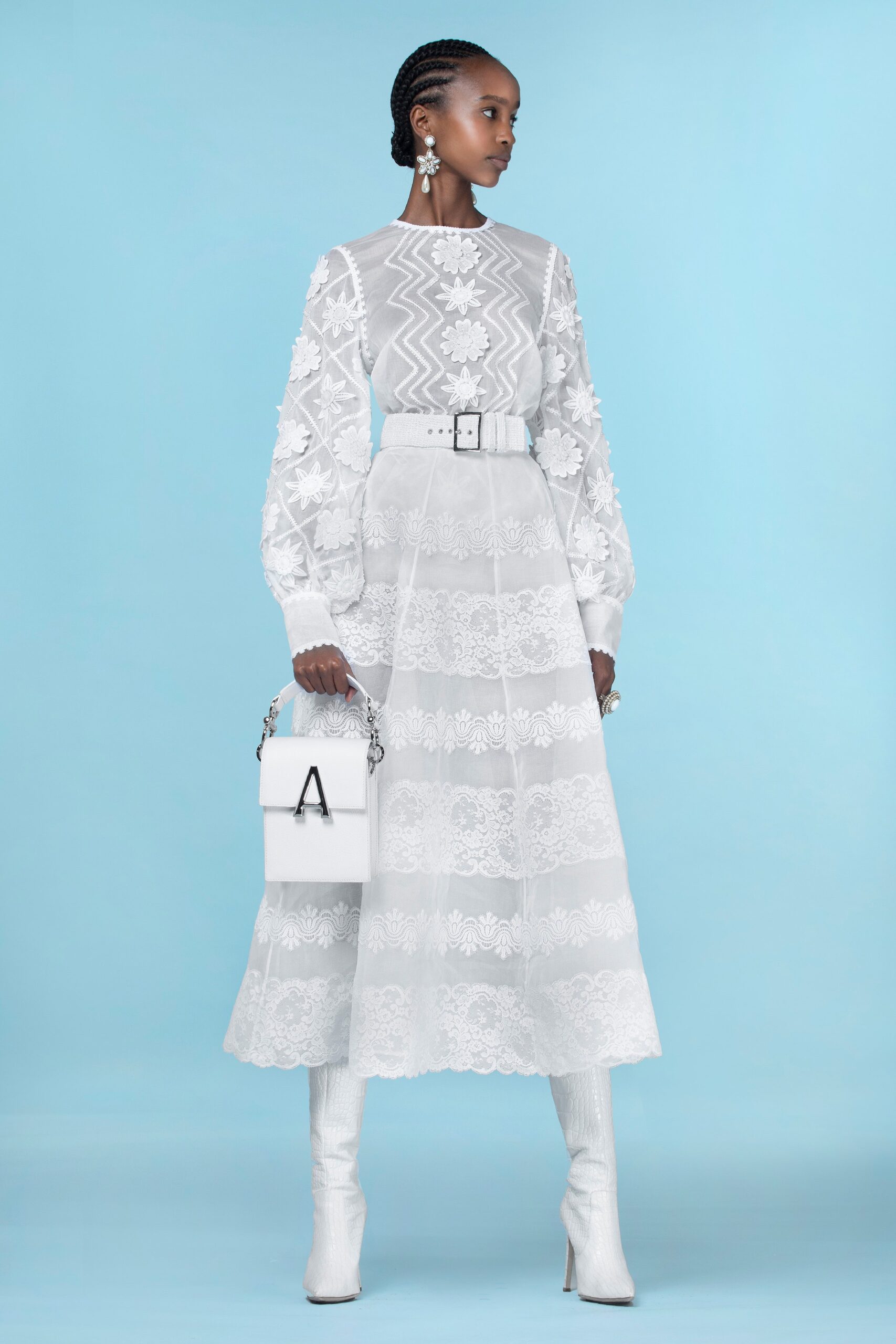 white structured bag