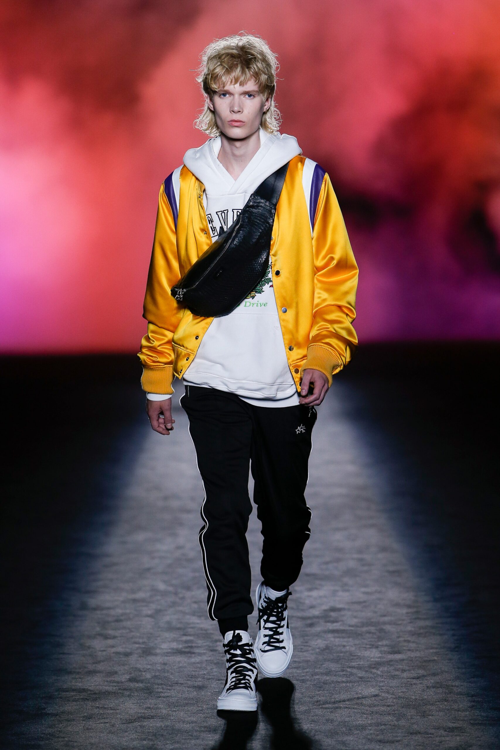yellow satin jacket with hoodie