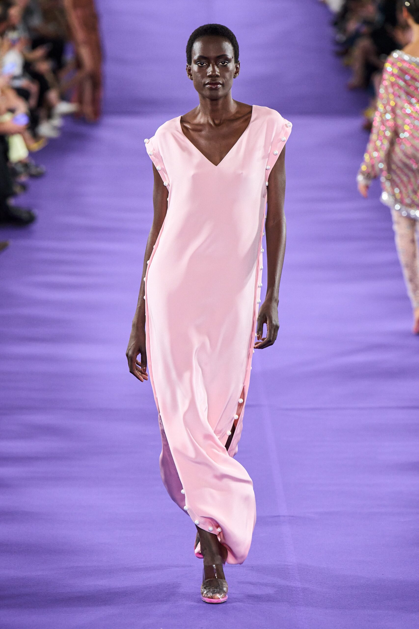 pink silk relaxed dress