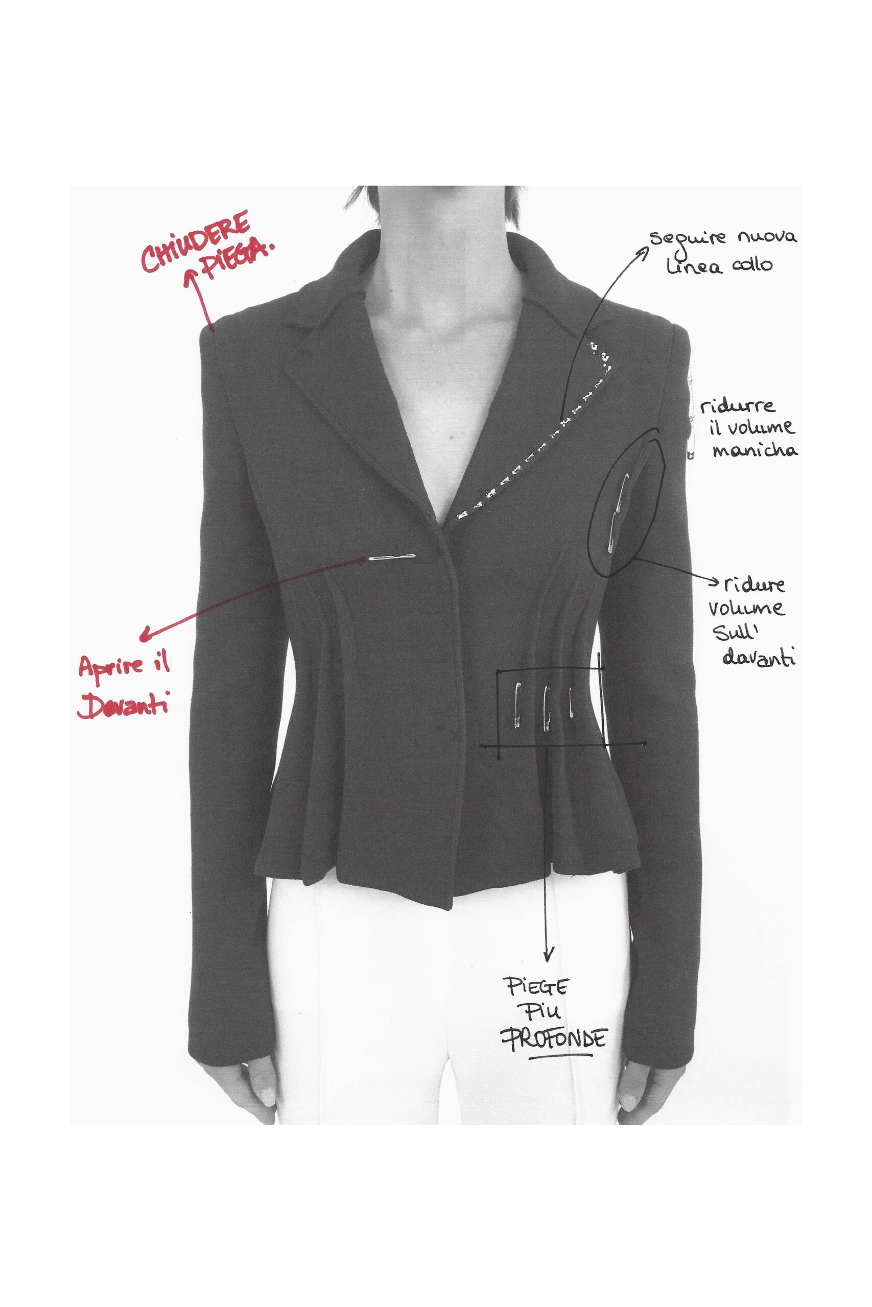 fitted black cotton blazer