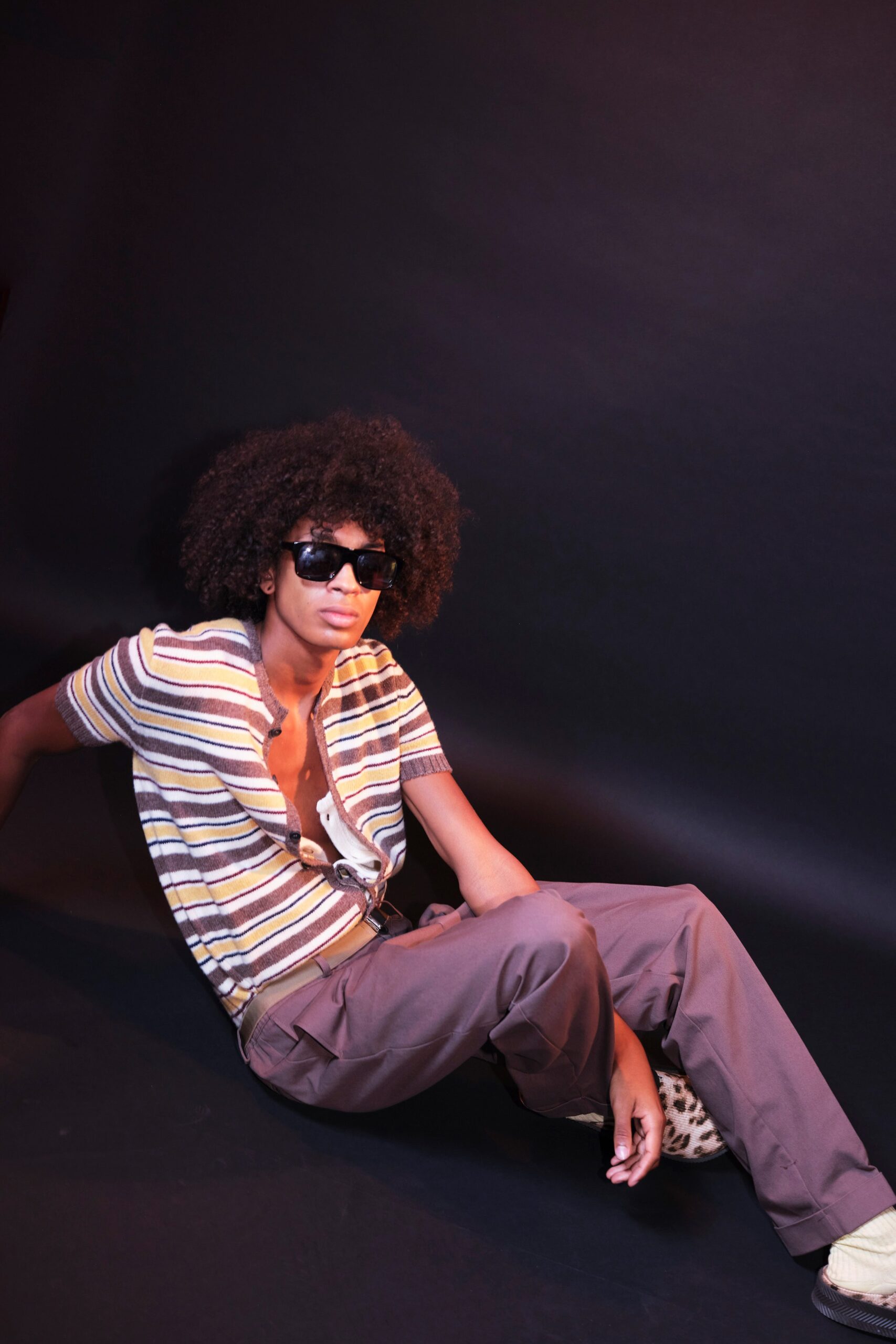 relaxed striped shirt and pants