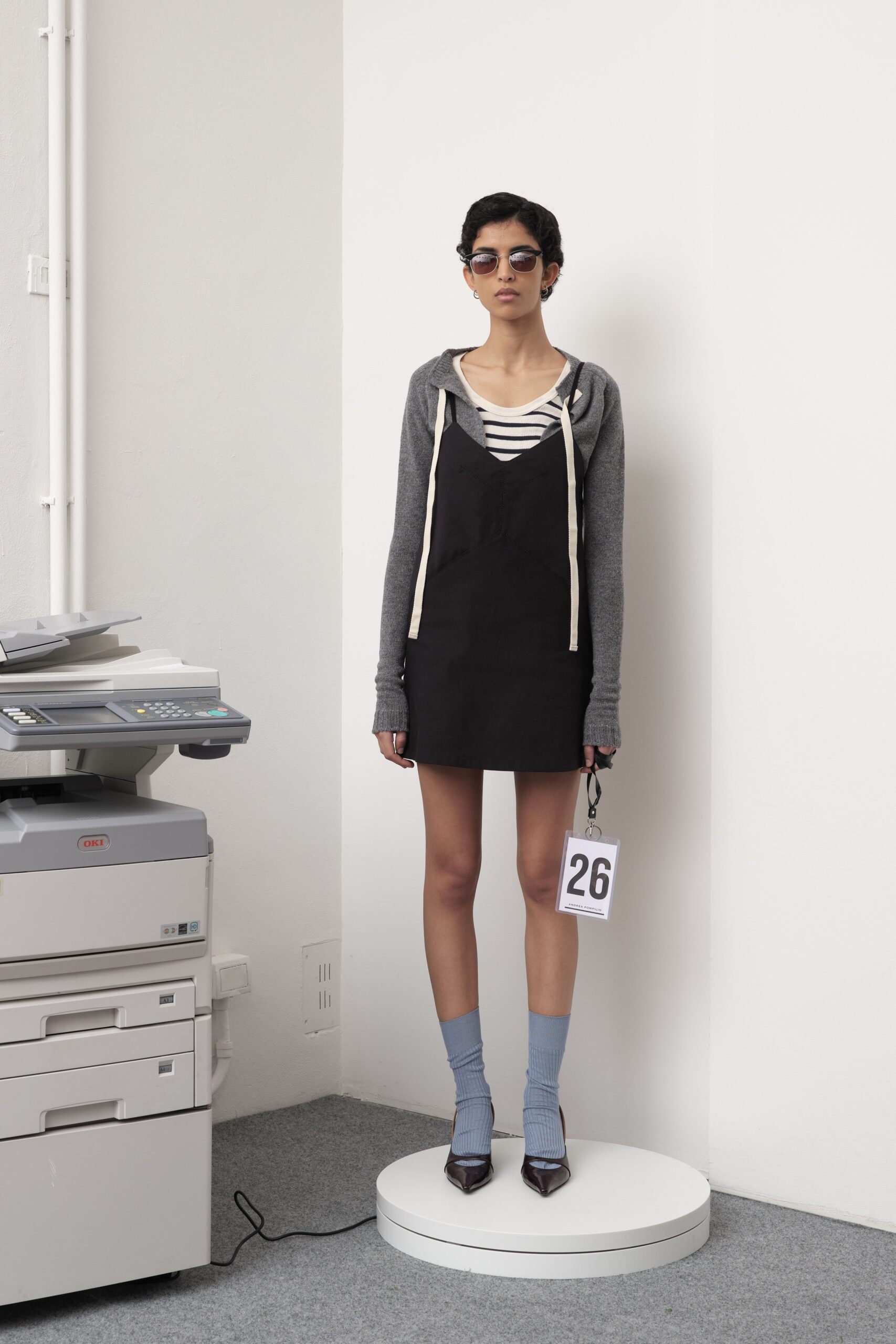 black mini dress with hoodie