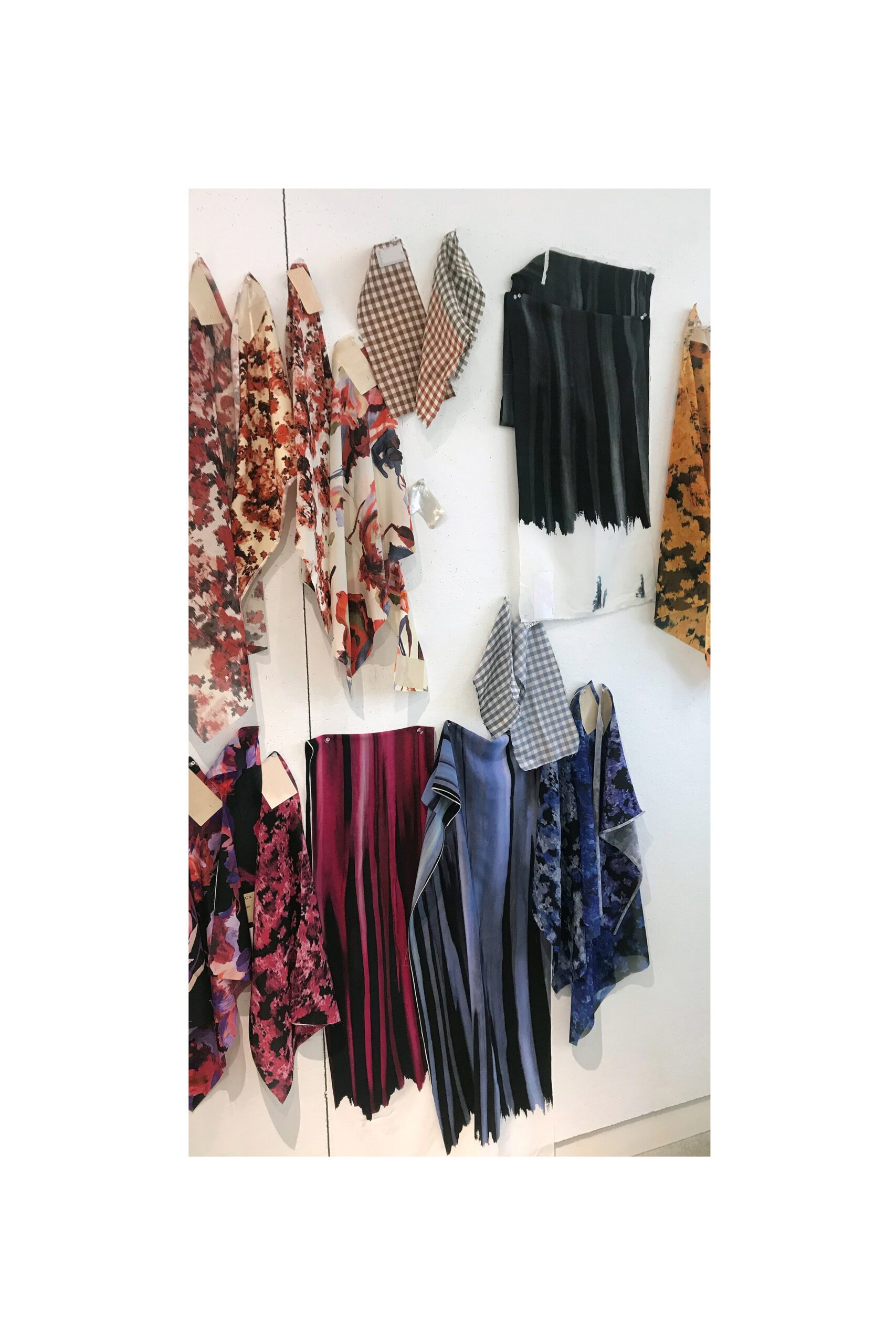 multi-colored pleated silk dress