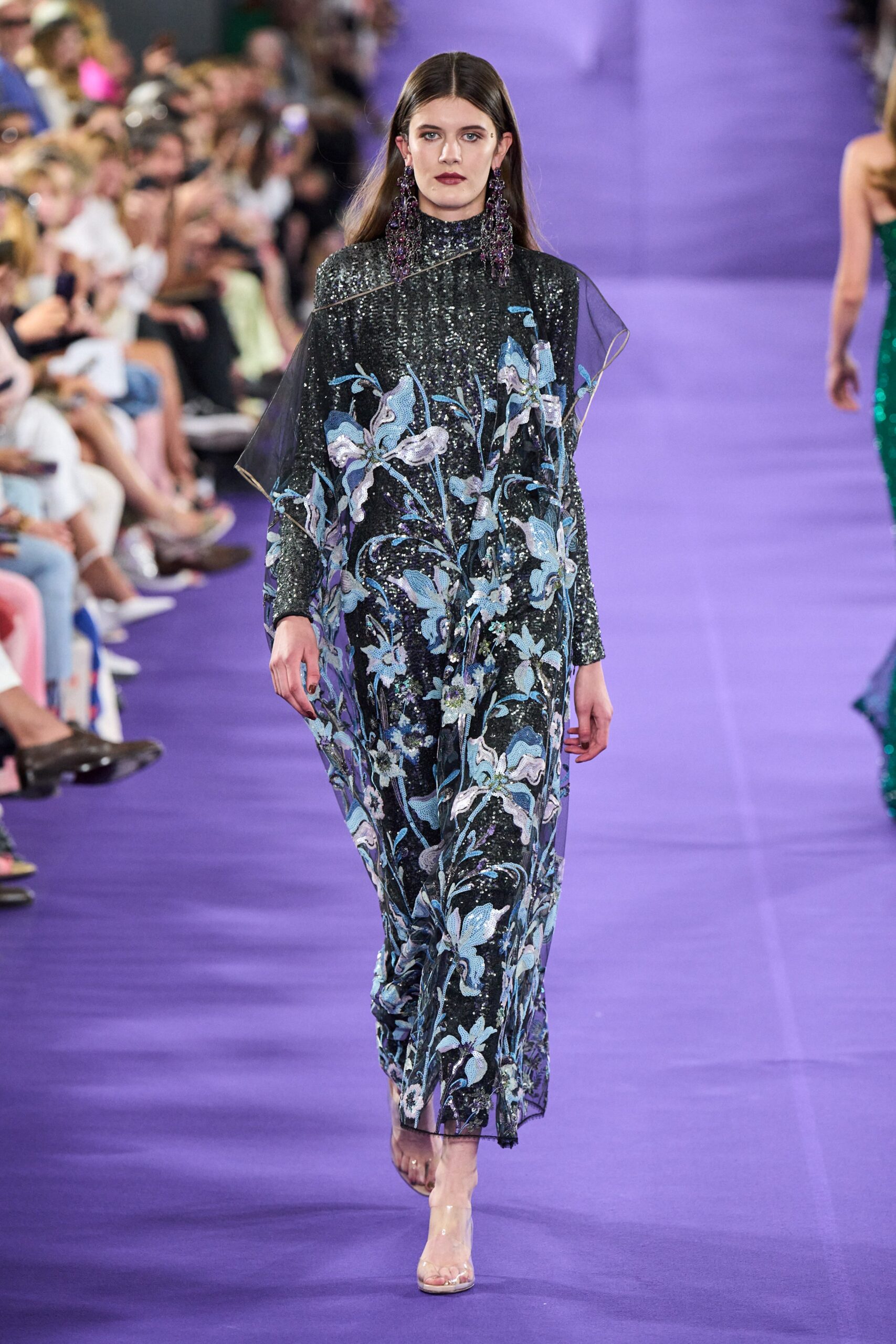 black embroidered maxi dress