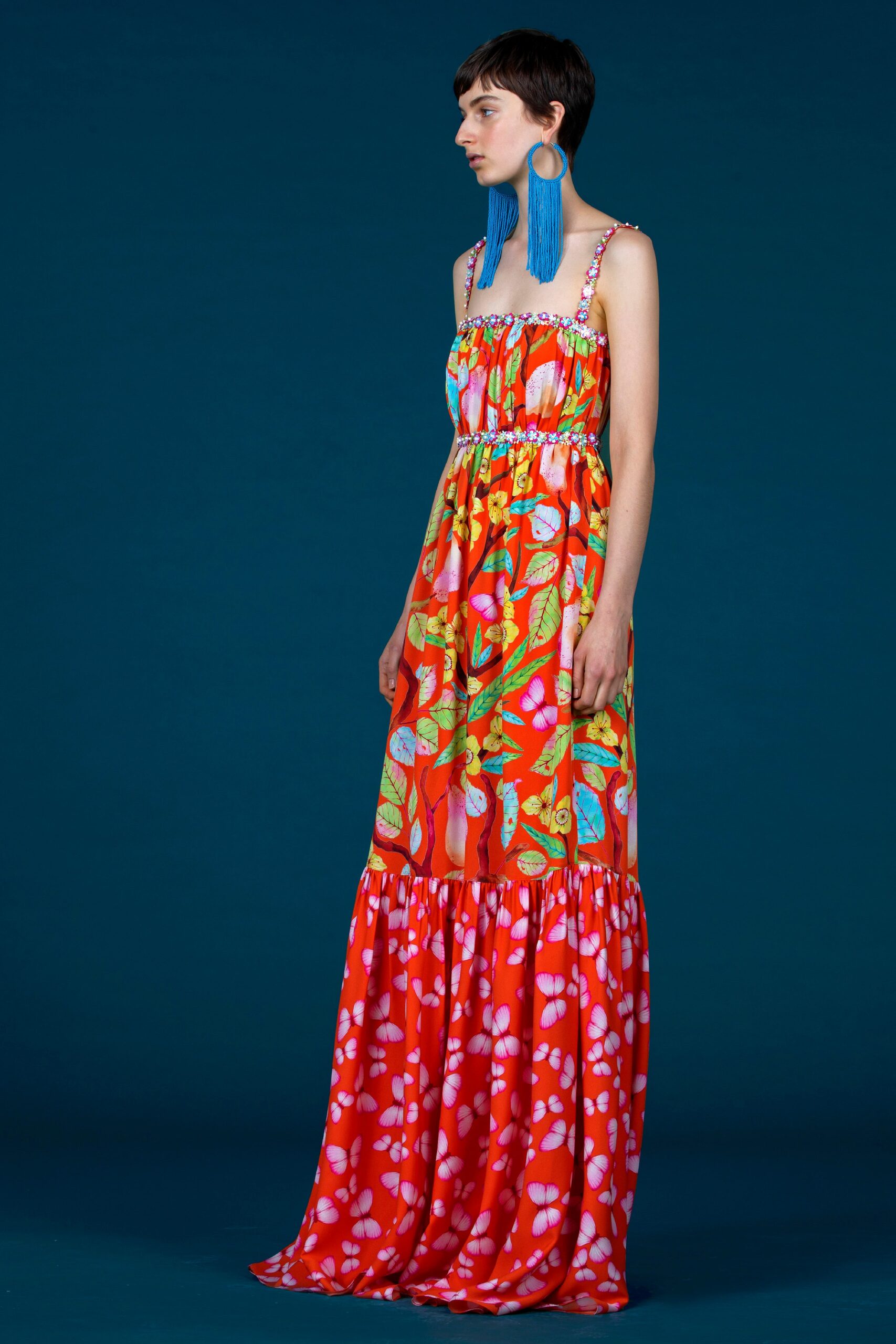 relaxed floral maxi dress
