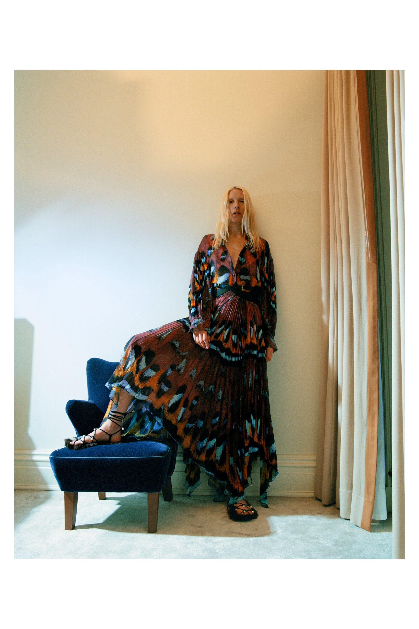 multi-colored flowing maxi dress