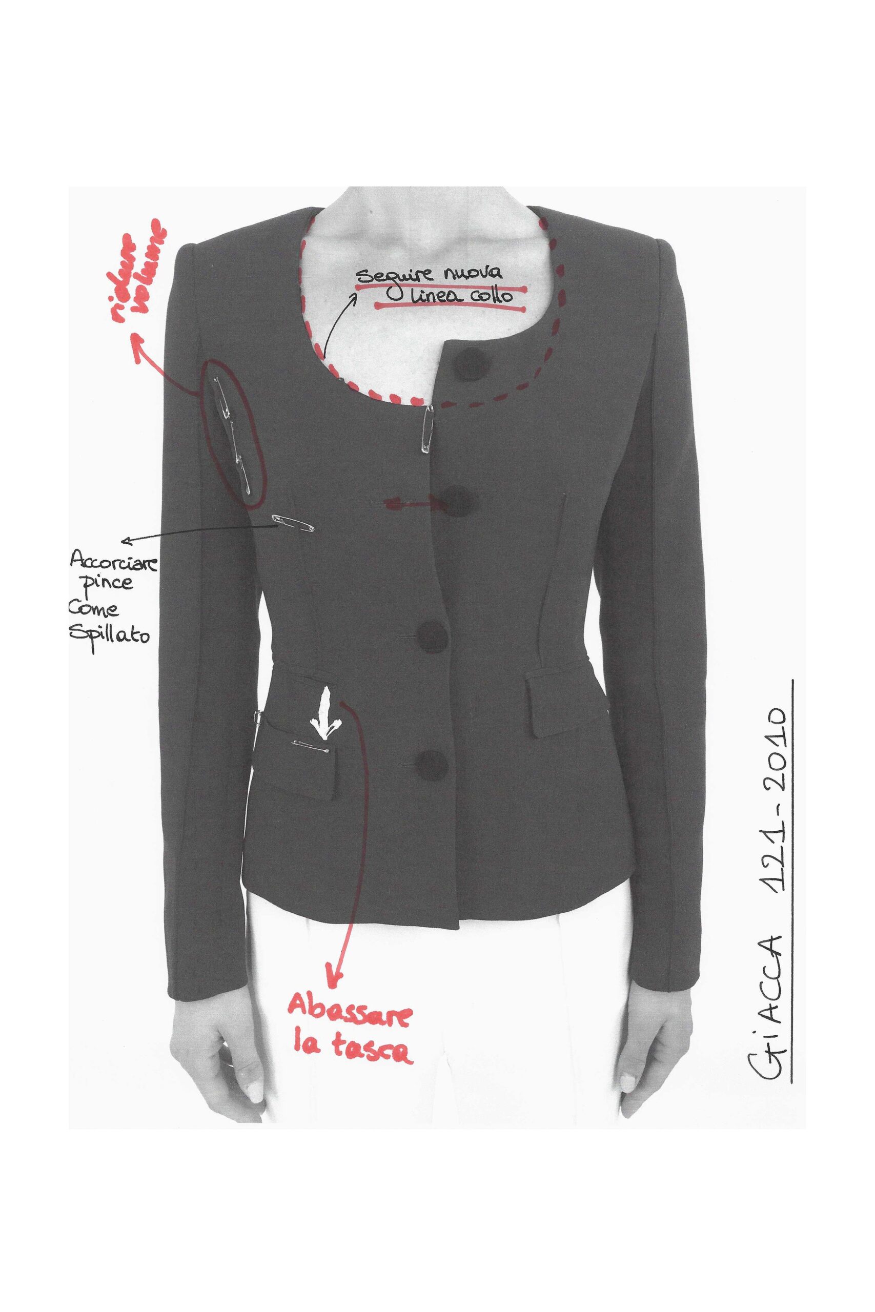 fitted black cotton jacket