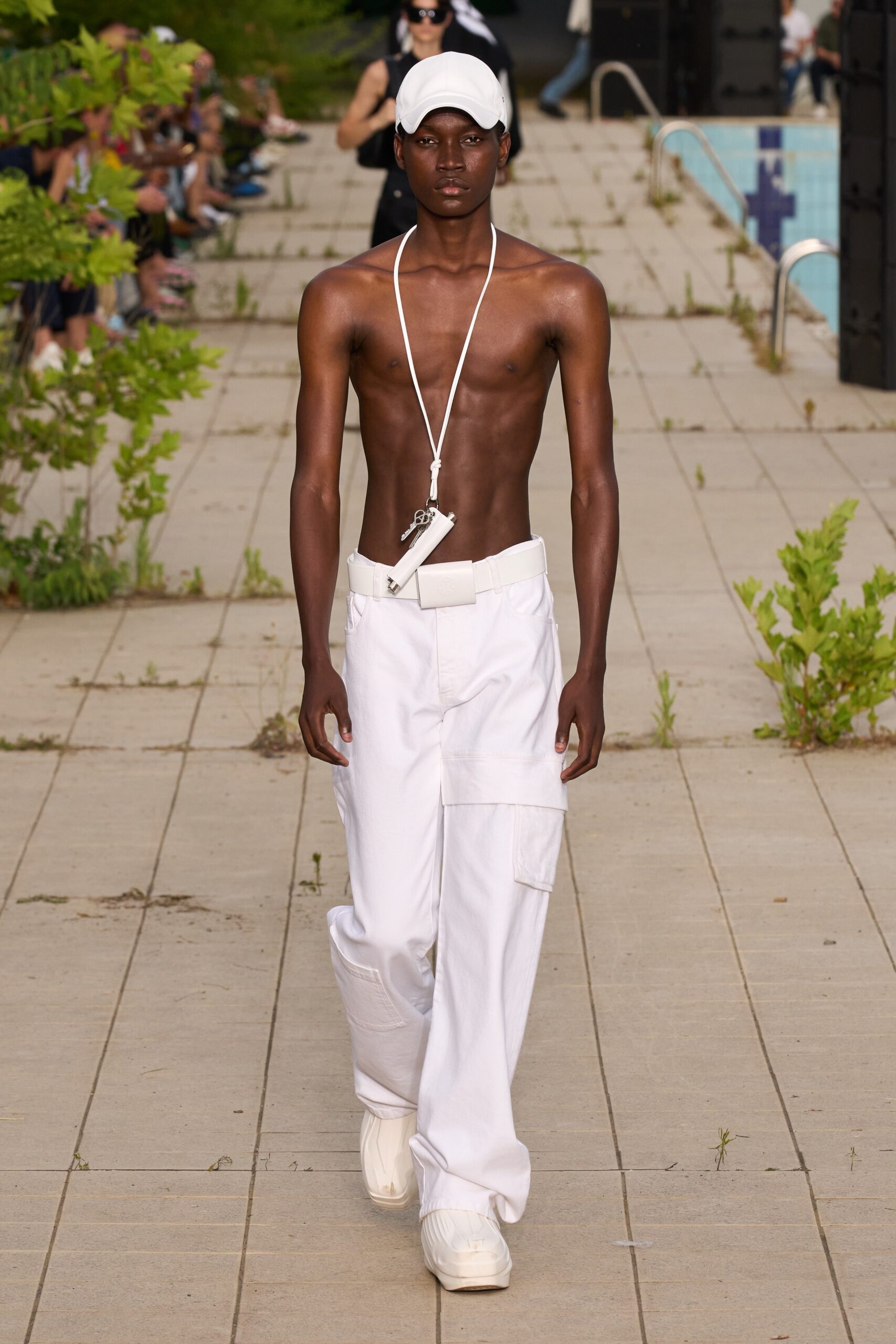 white relaxed cargo pants