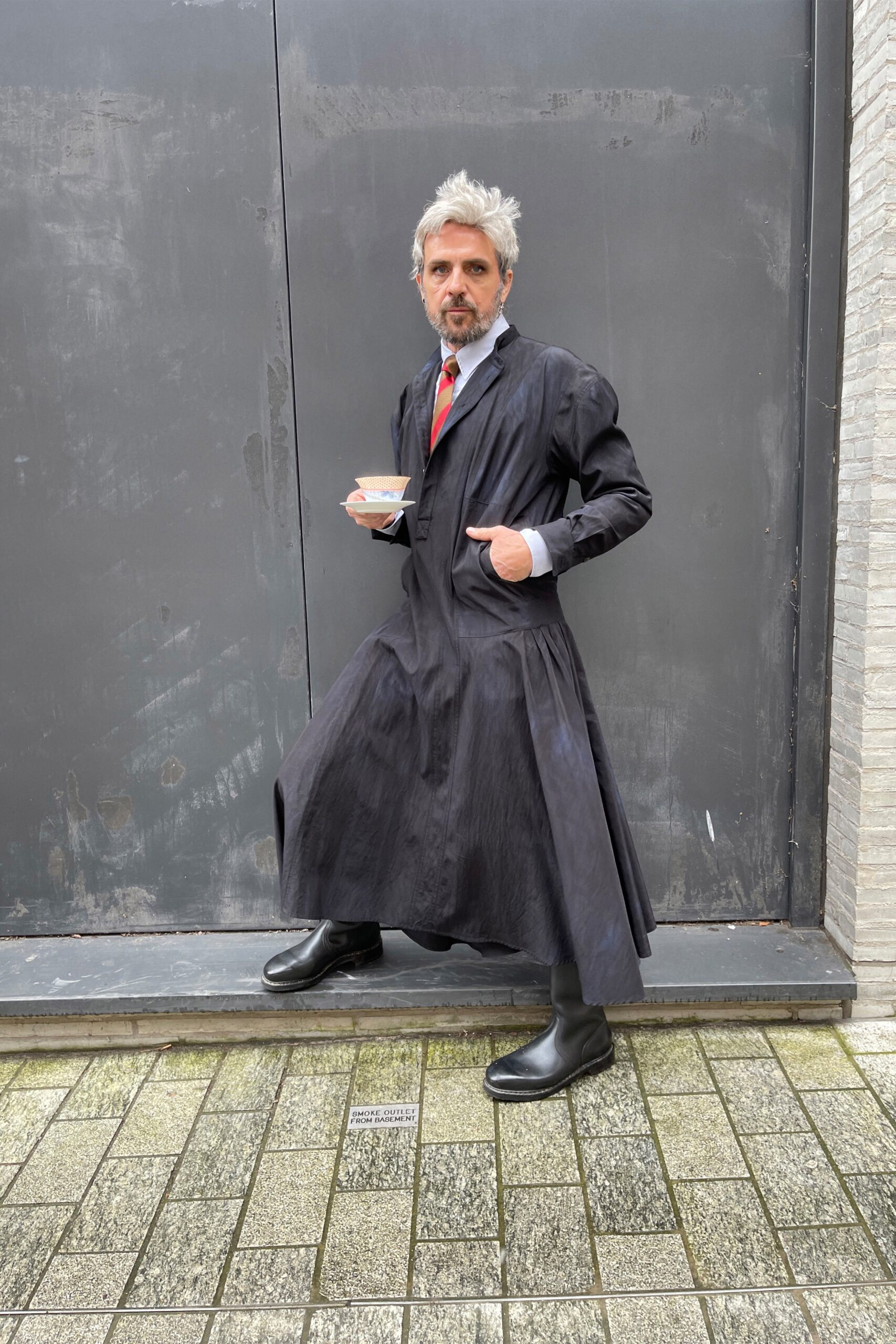 black relaxed coat