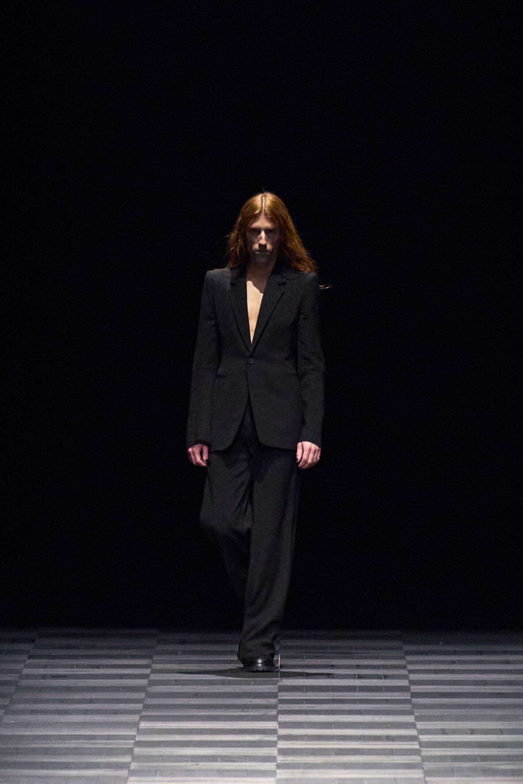 black tailored suit
