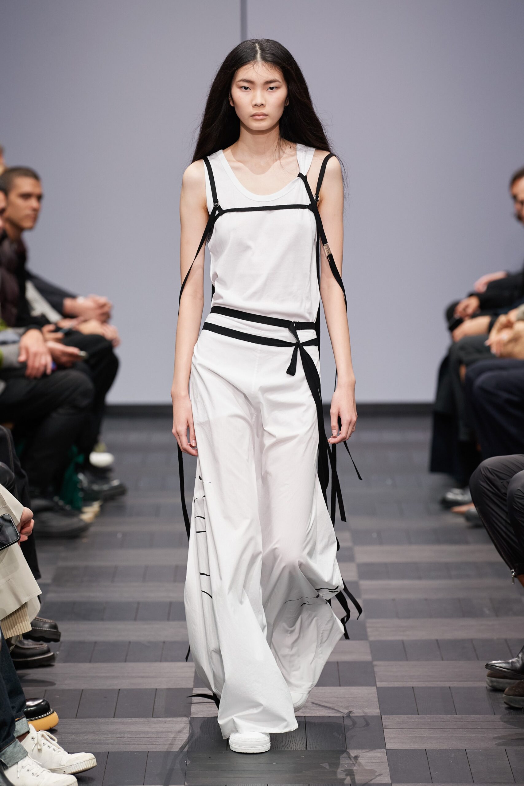 white relaxed sleeveless jumpsuit