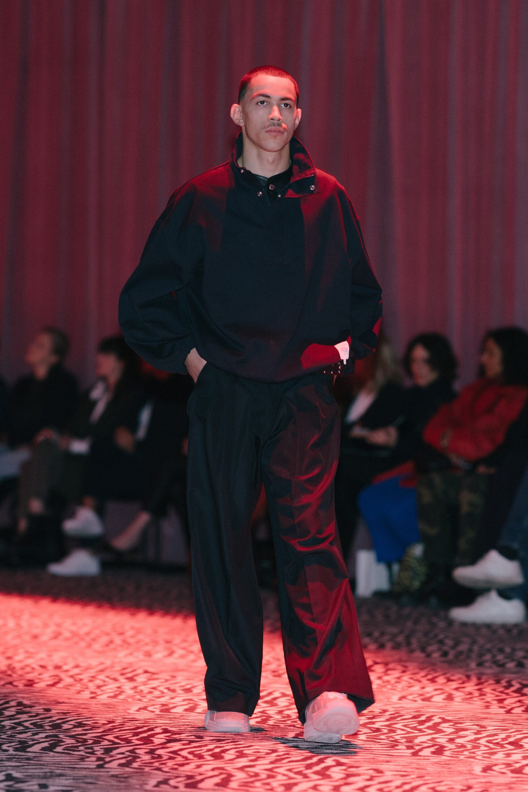 black relaxed jacket and pants