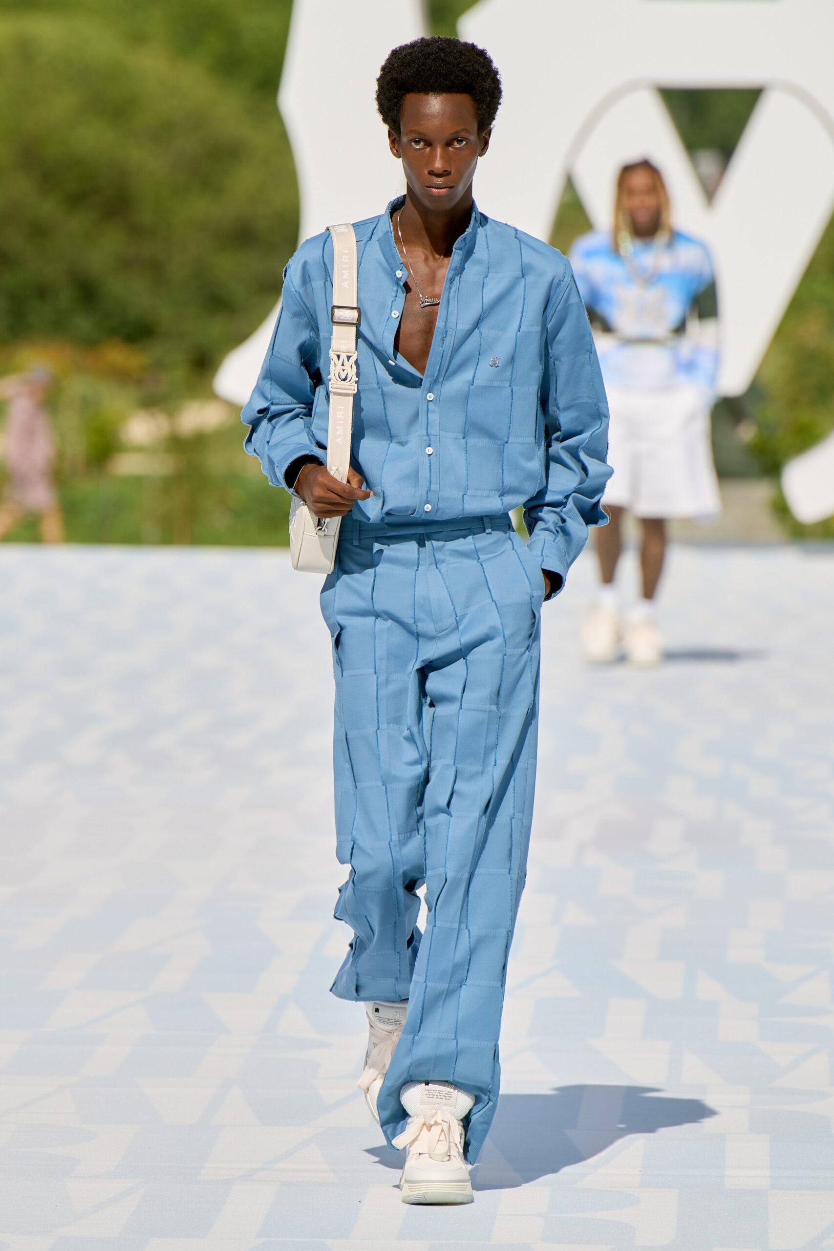blue cotton shirt and pants