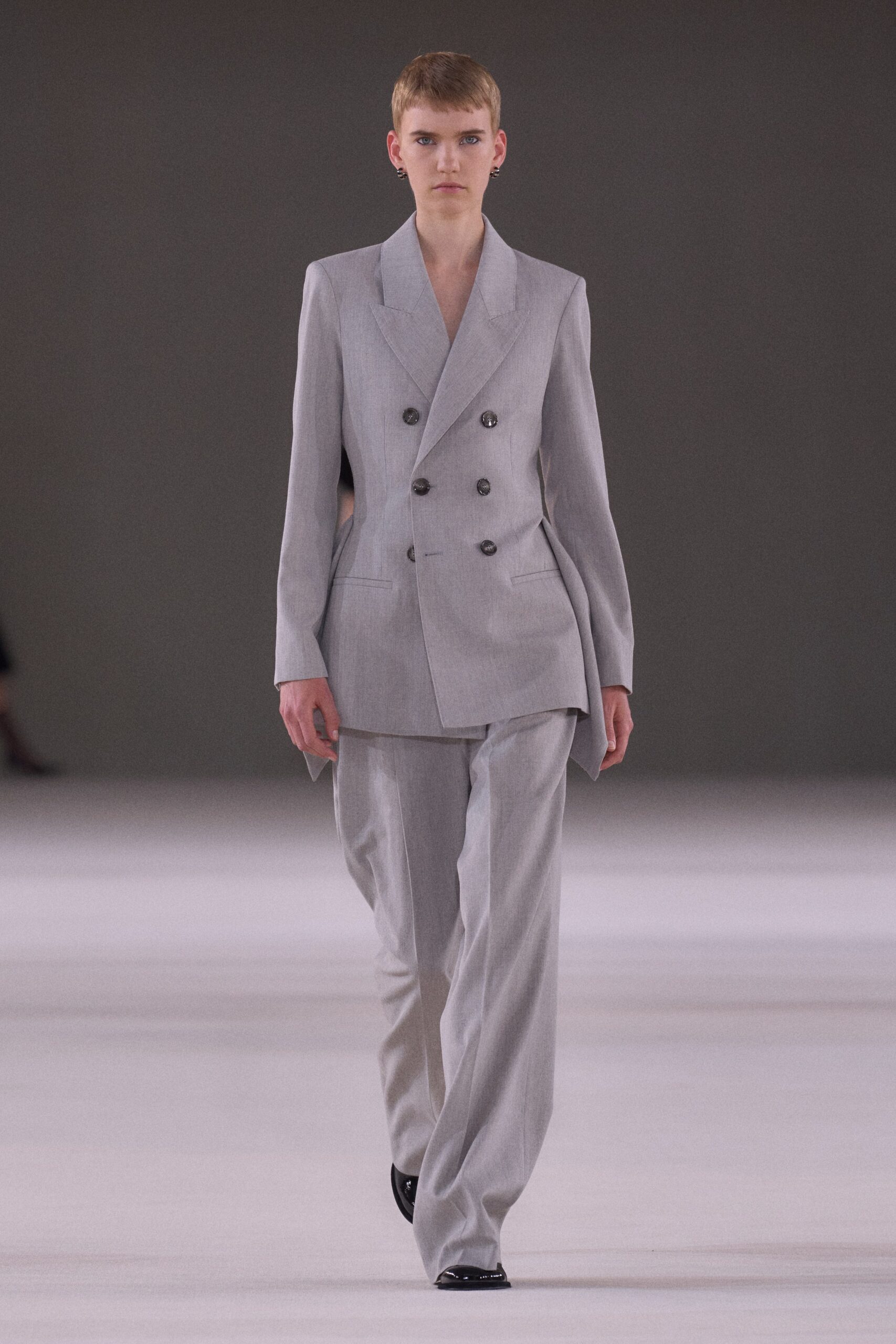 gray tailored suit