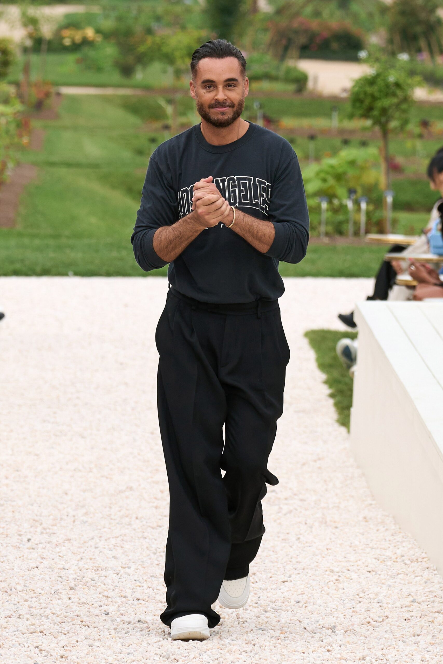 black relaxed sweater and pants