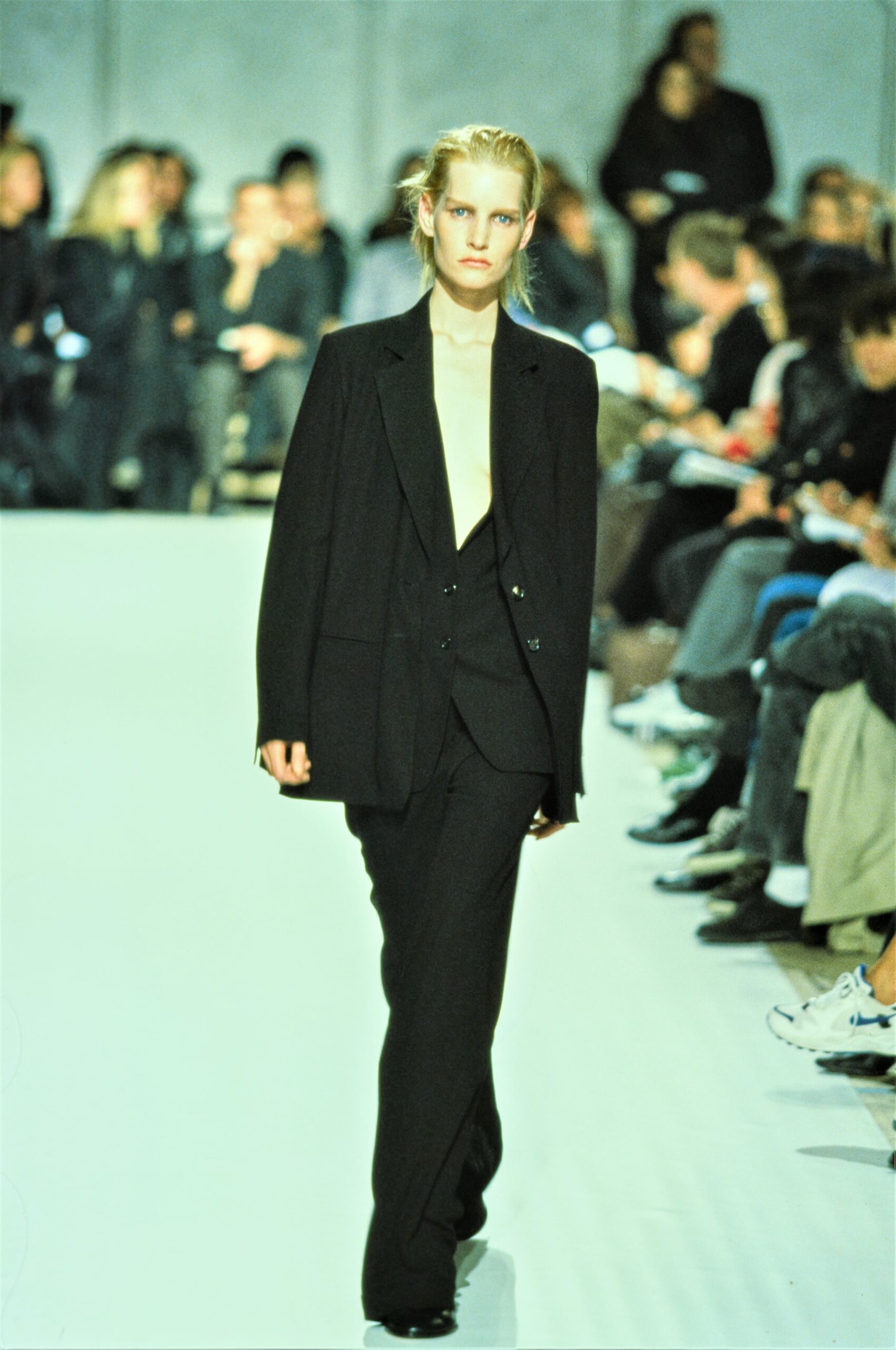 black tailored suit