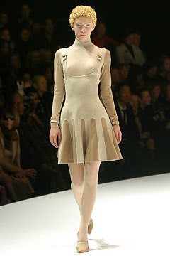 beige fitted sleeveless dress