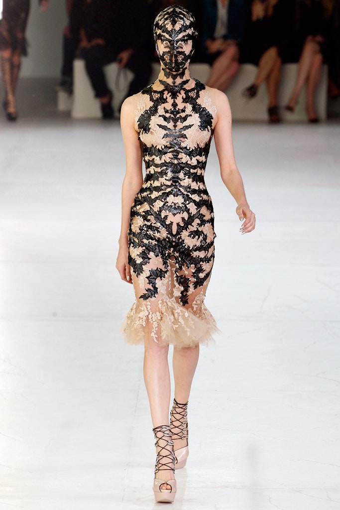 black lace midi dress