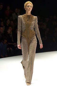 gold silk fitted jumpsuit