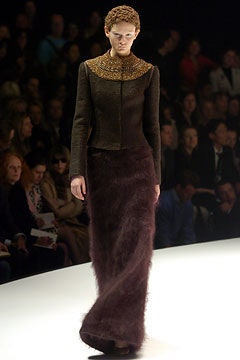 brown wool long-sleeve collared structured buttoned jacket