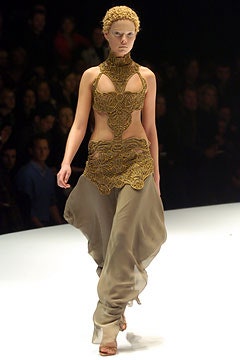 gold silk sleeveless high-neck fitted embroidered midi dress
