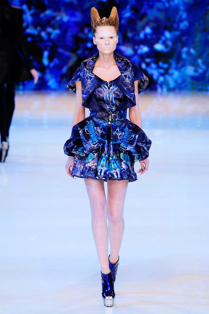 blue silk sleeveless dress