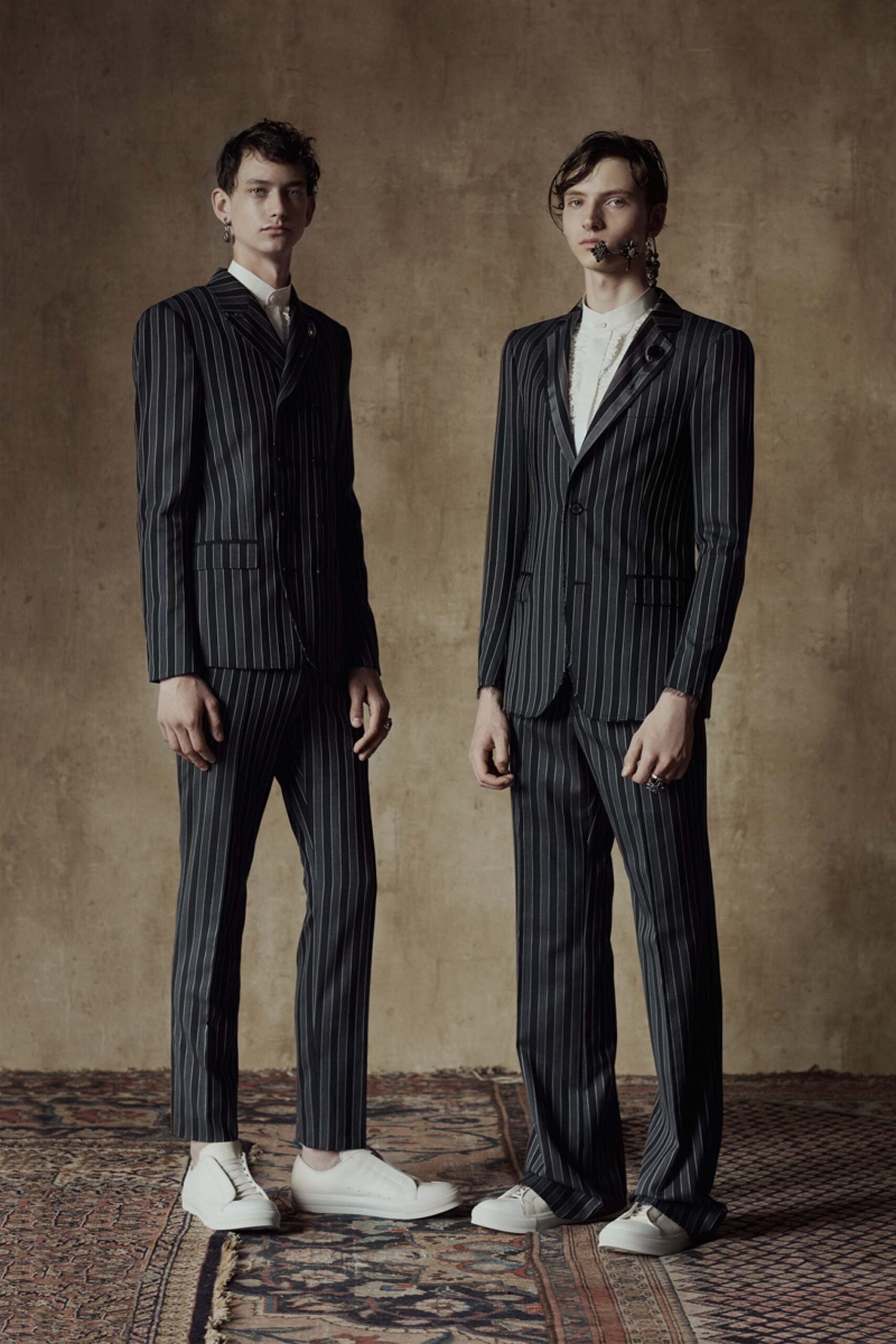 black striped tailored suits