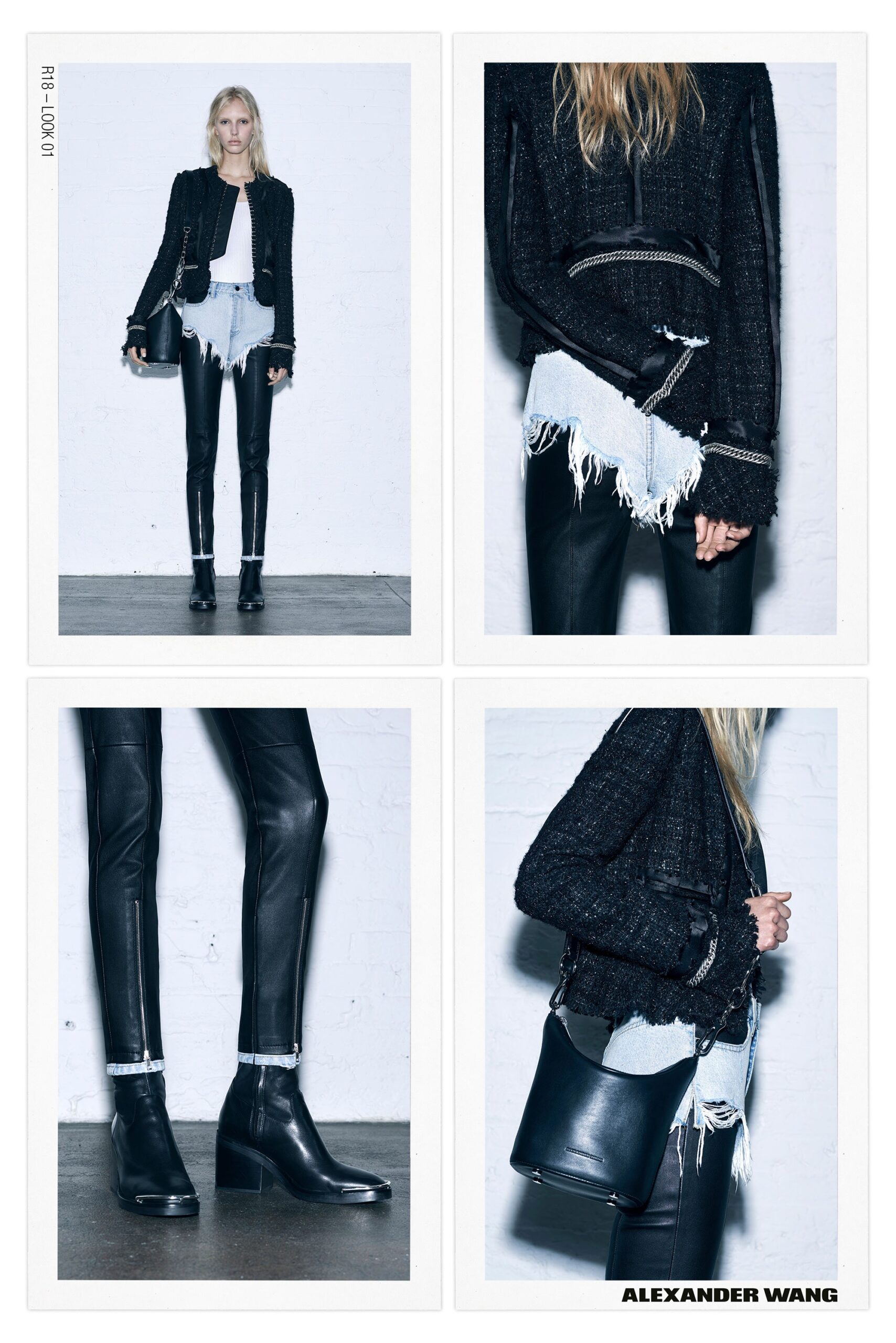 black fitted jacket and pants