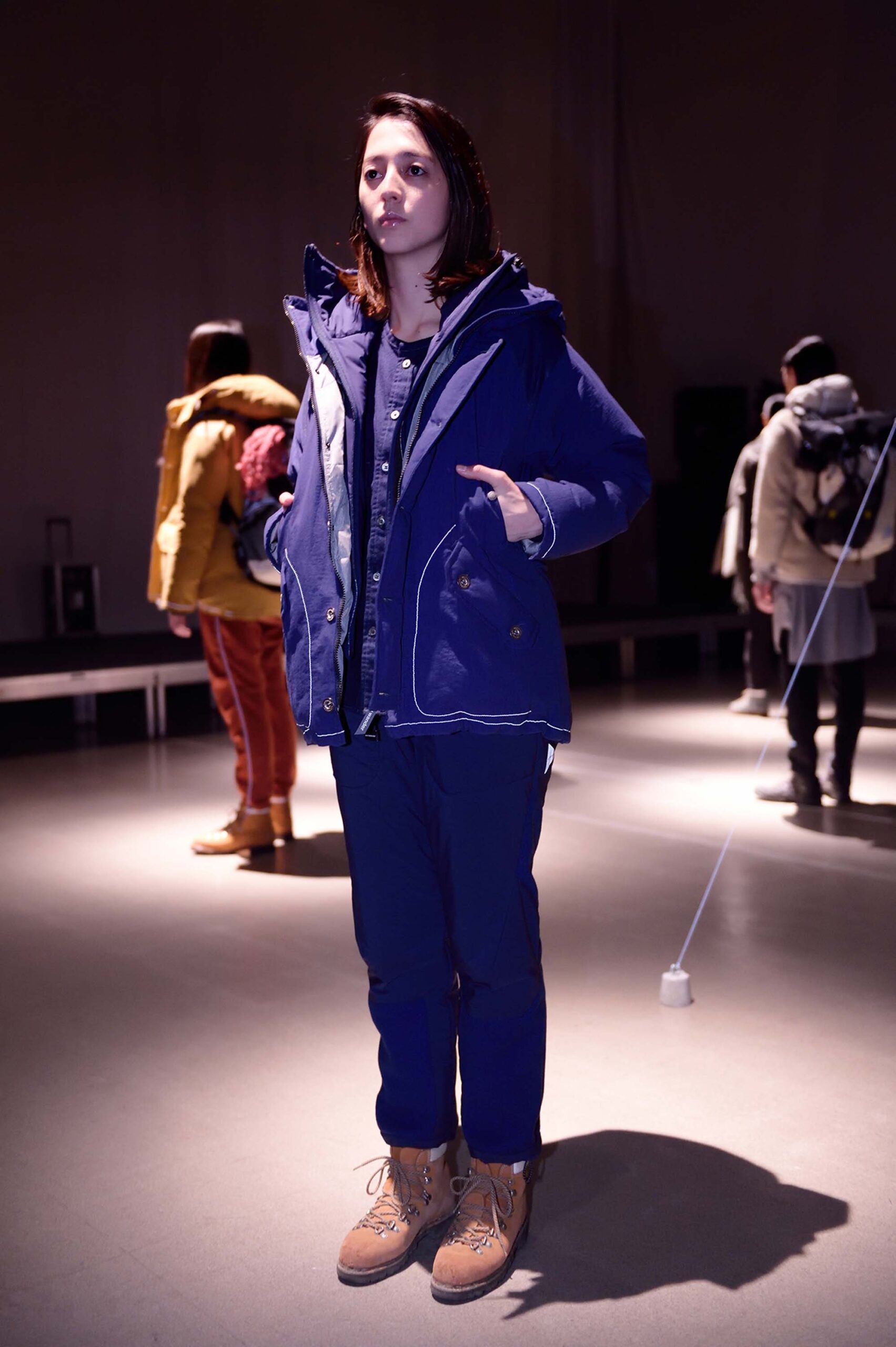 blue relaxed jacket with pants