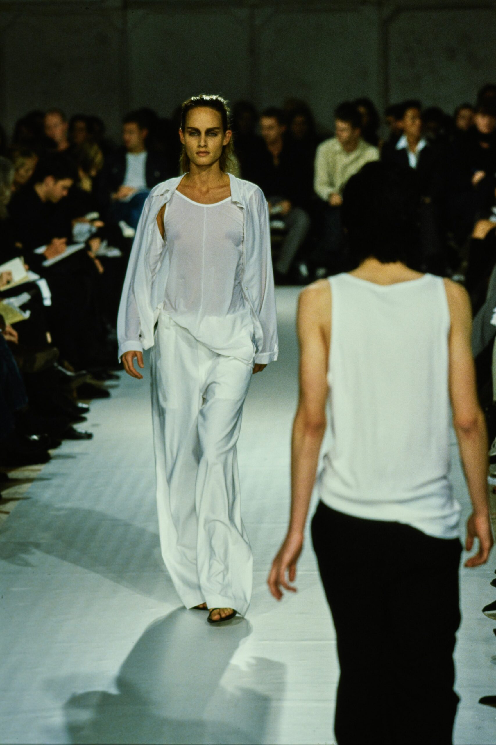 white relaxed shirt and pants
