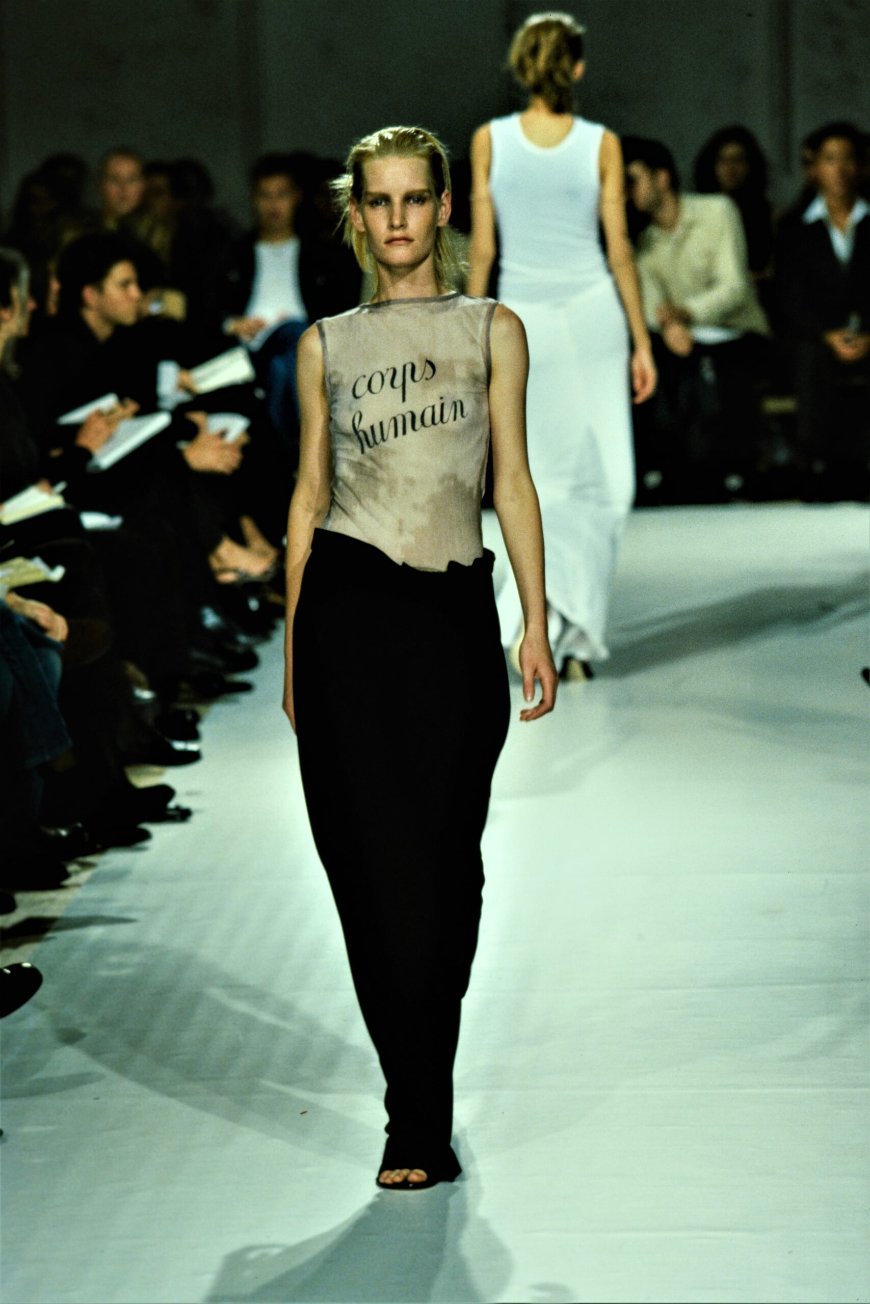 black fitted top and pants