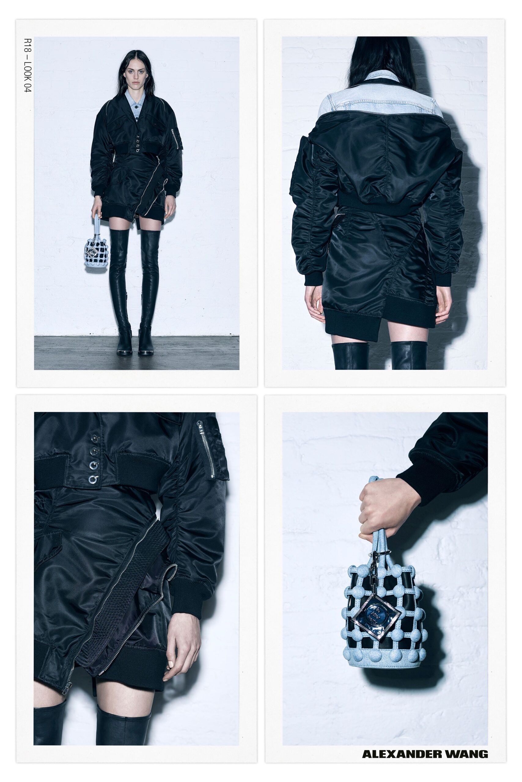 black fitted jacket and skirt