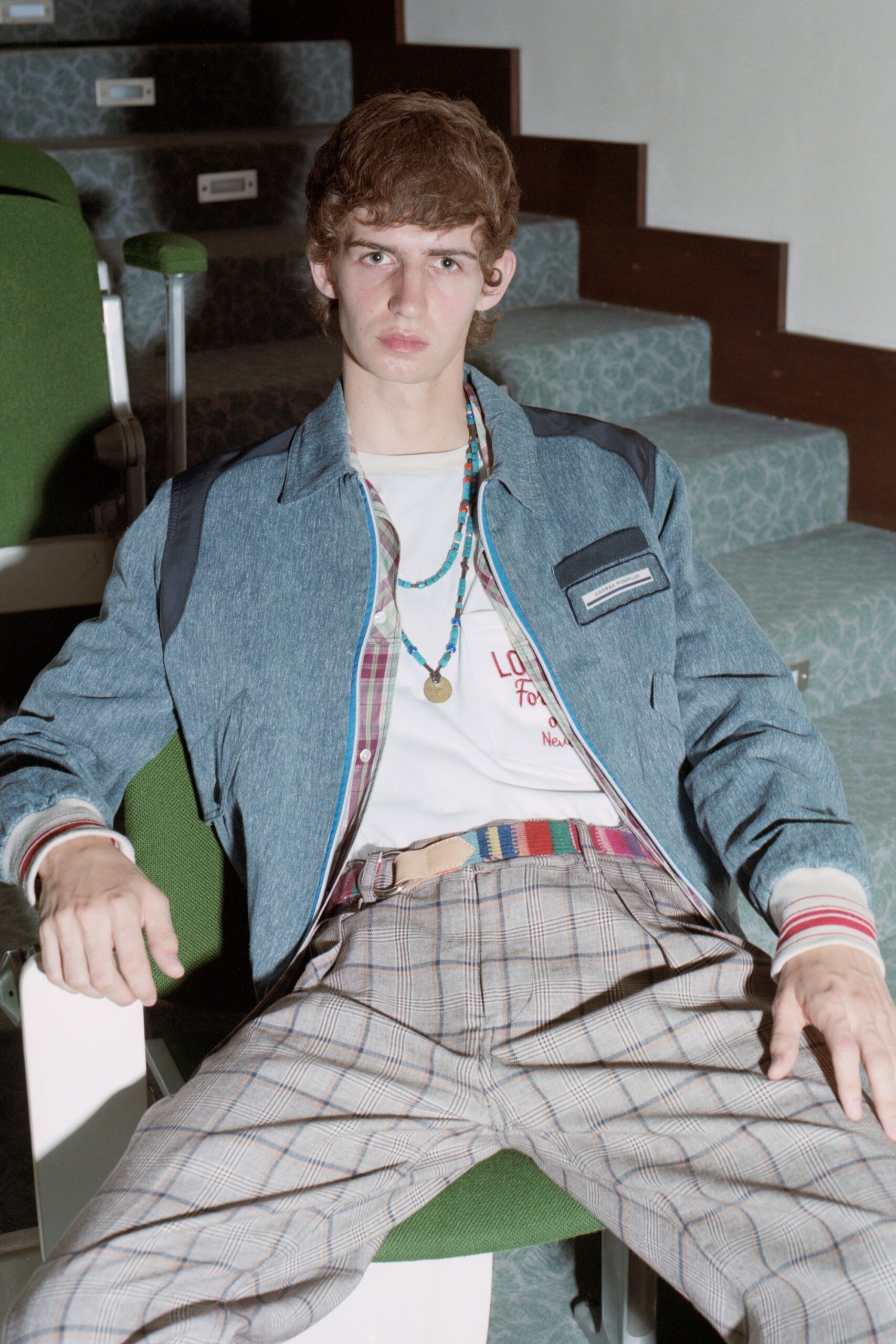 blue denim jacket with white t-shirt