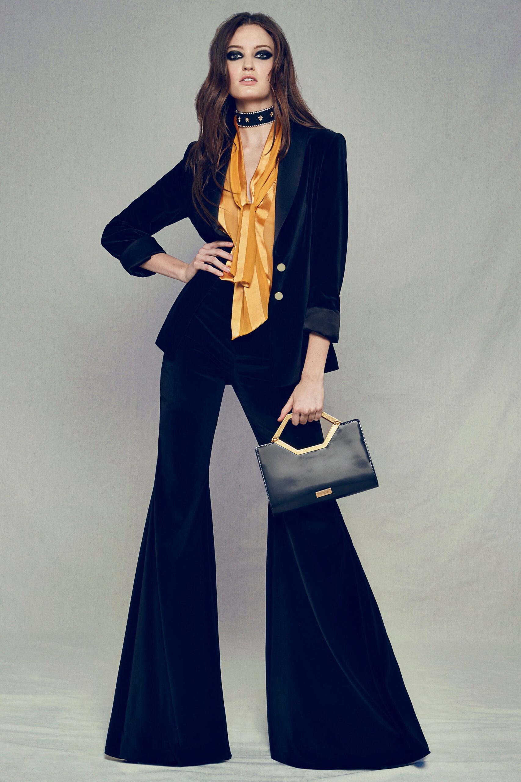 black velvet tailored blazer