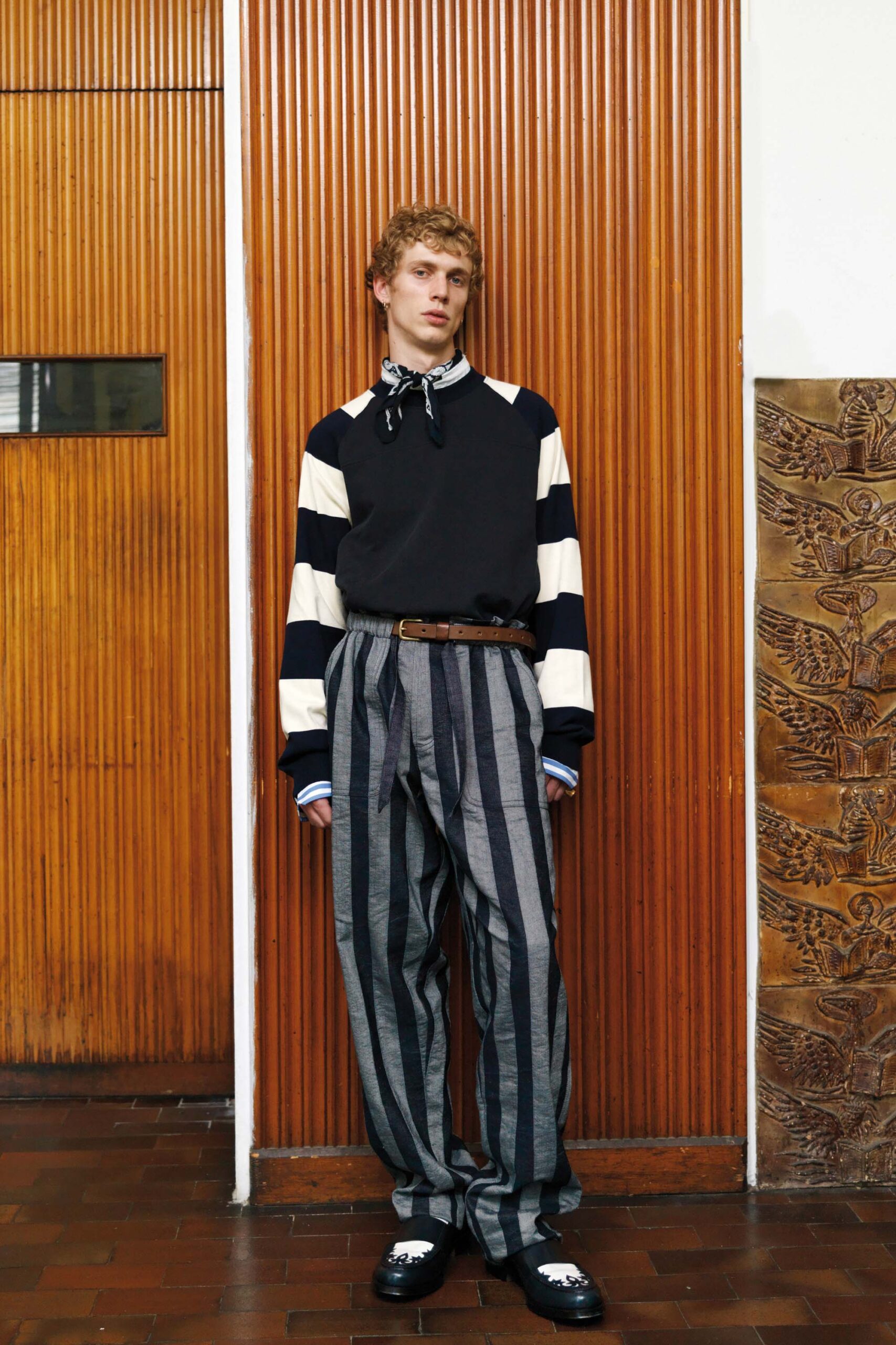 relaxed striped shirt and pants