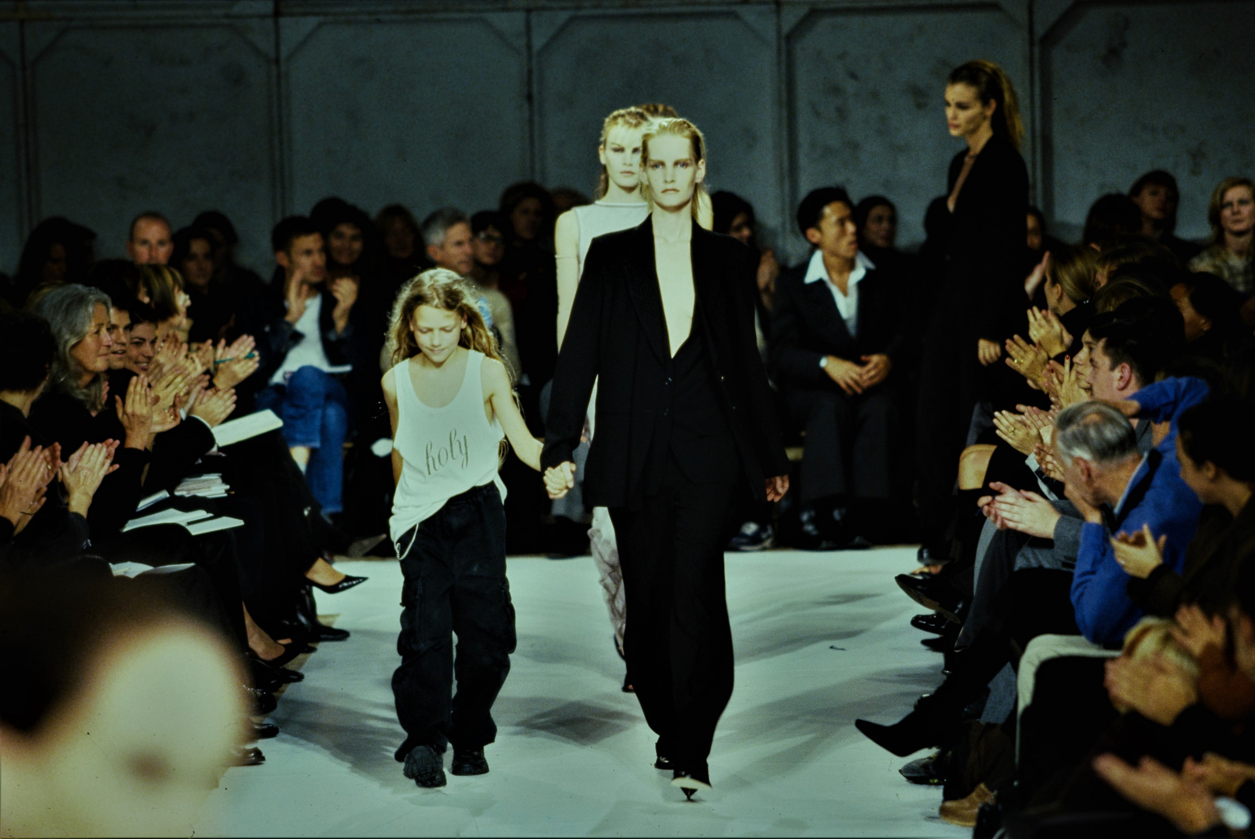 black fitted wool suit