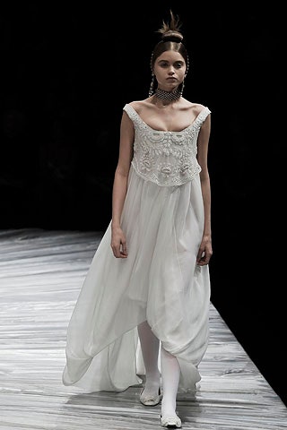 white embroidered off-shoulder dress